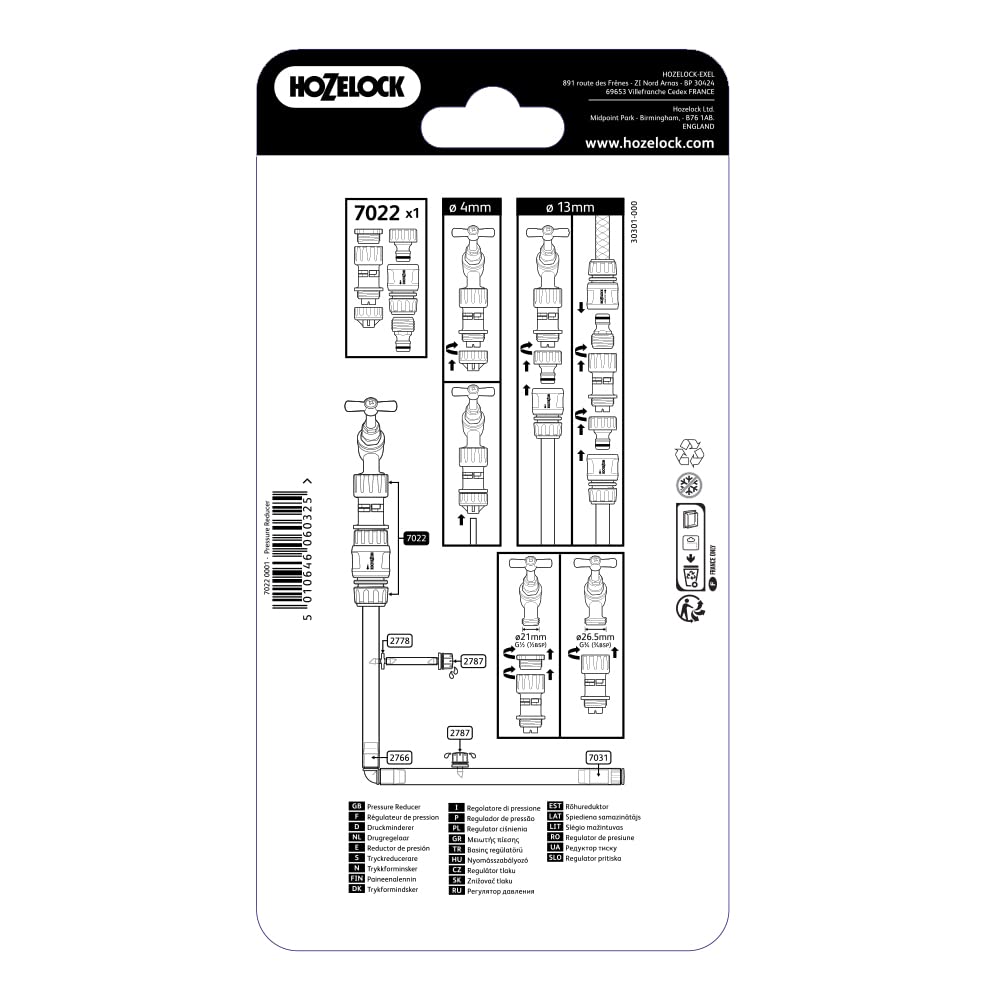 HOZELOCK, Micro Irrigation Pressure Regulator : Reduces Tap Water Pressure to 1.5 Bar for Optimum Performance Place on Tap - Image 3