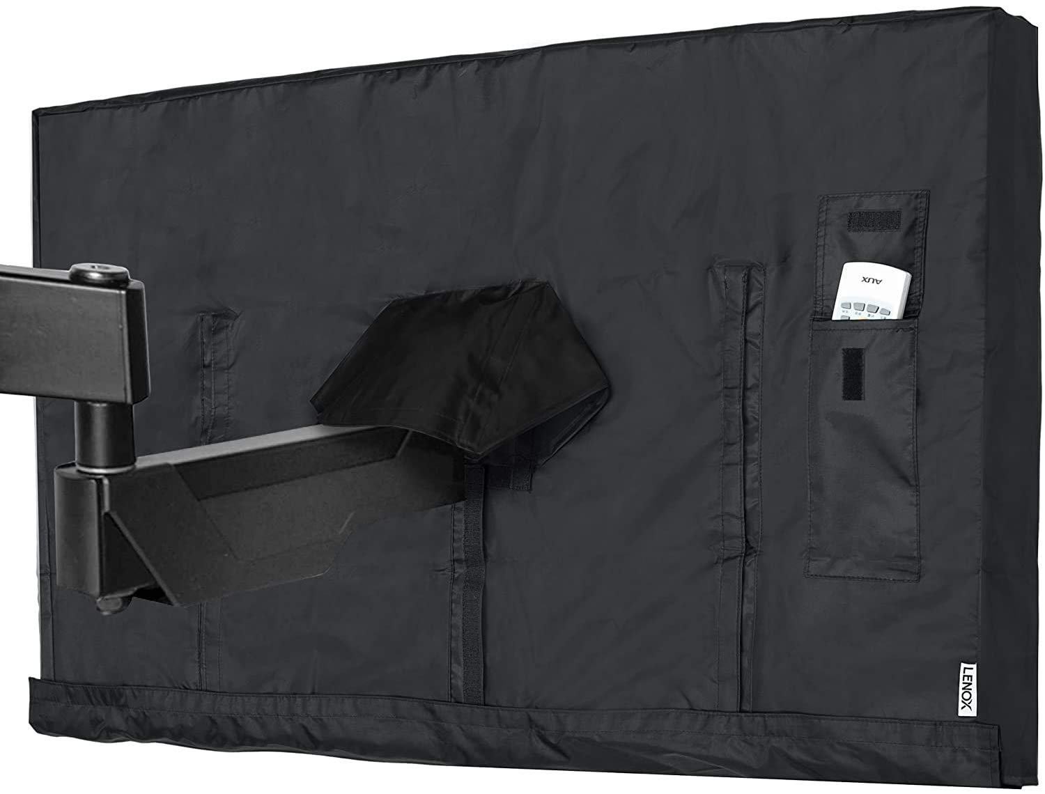 Outdoor TV Cover 30 - 33 Inch LED Flatscreen TV With Bottom Cover | Weatherproof and Dust-Proof Material | Universal Wall Mount Wall Bracket and Stand Compatible | Heavy Duty Smart TV Remote Cover