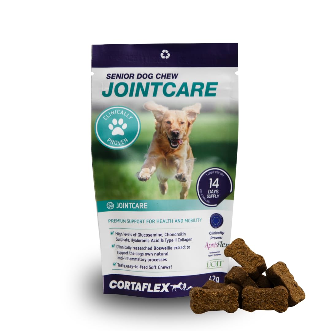 Cortaflex Senior Dog Chews (Contains 60 Chews) Supports Hip And Joint Mobility. Supplements For Dogs. Contains Chondroitin and Glucosamine. Dog Joint Support For Senior Dogs