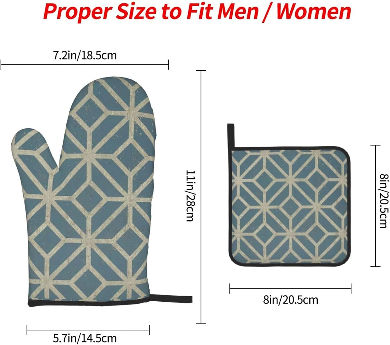 Coral Coloured Patterns Print Heat Resistant Microwave Gloves, Used for Baking, Cooking, and Fashion Kitchen Essentials