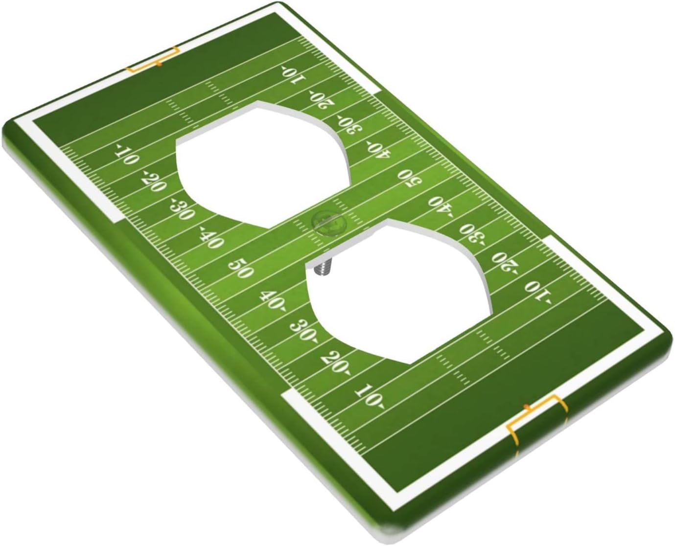 Football Field Single Duplex Light Switch Plate Cover Decor Outlet Wall Plate Cover For Home Bedroom Kitchen Decorative 4.5 * 2.76 Inches Standard Size