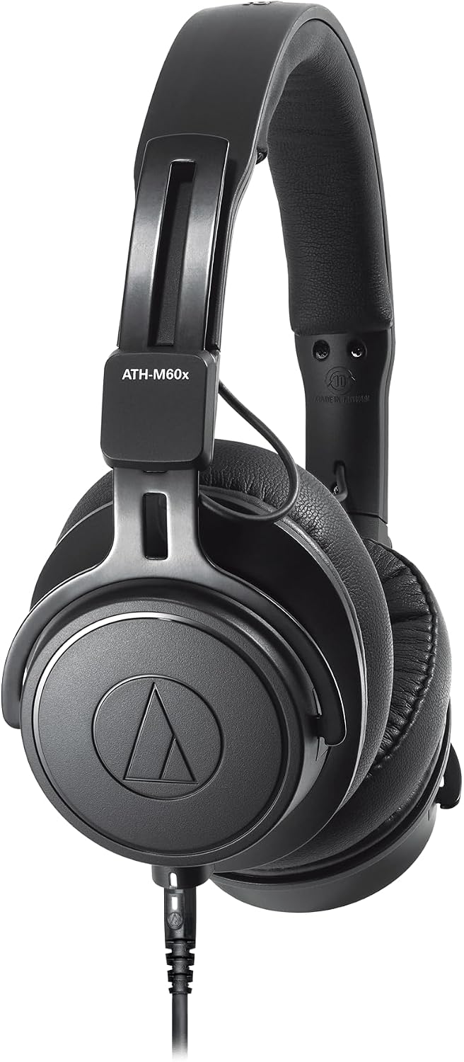 Audio-Technica ATH-M60X Professional On-Ear Studio Monitor Headphones