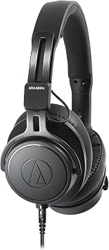 Audio-Technica ATH-M60X On-Ear Closed-Back Dynamic Professional Studio Monitor Headphones Black