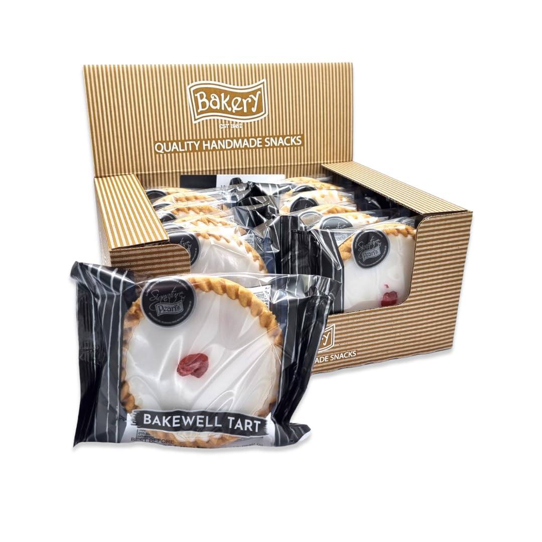 Pearls Signature Cherry Bakewell Tart (CASE of 12) - Posh Tarts Bulk, Bakewell Tarts Bakery | Tart Cherry, Fresh Bakery Vegetarian Gifts | Vegetarian Snacks, Cherry Bakewell