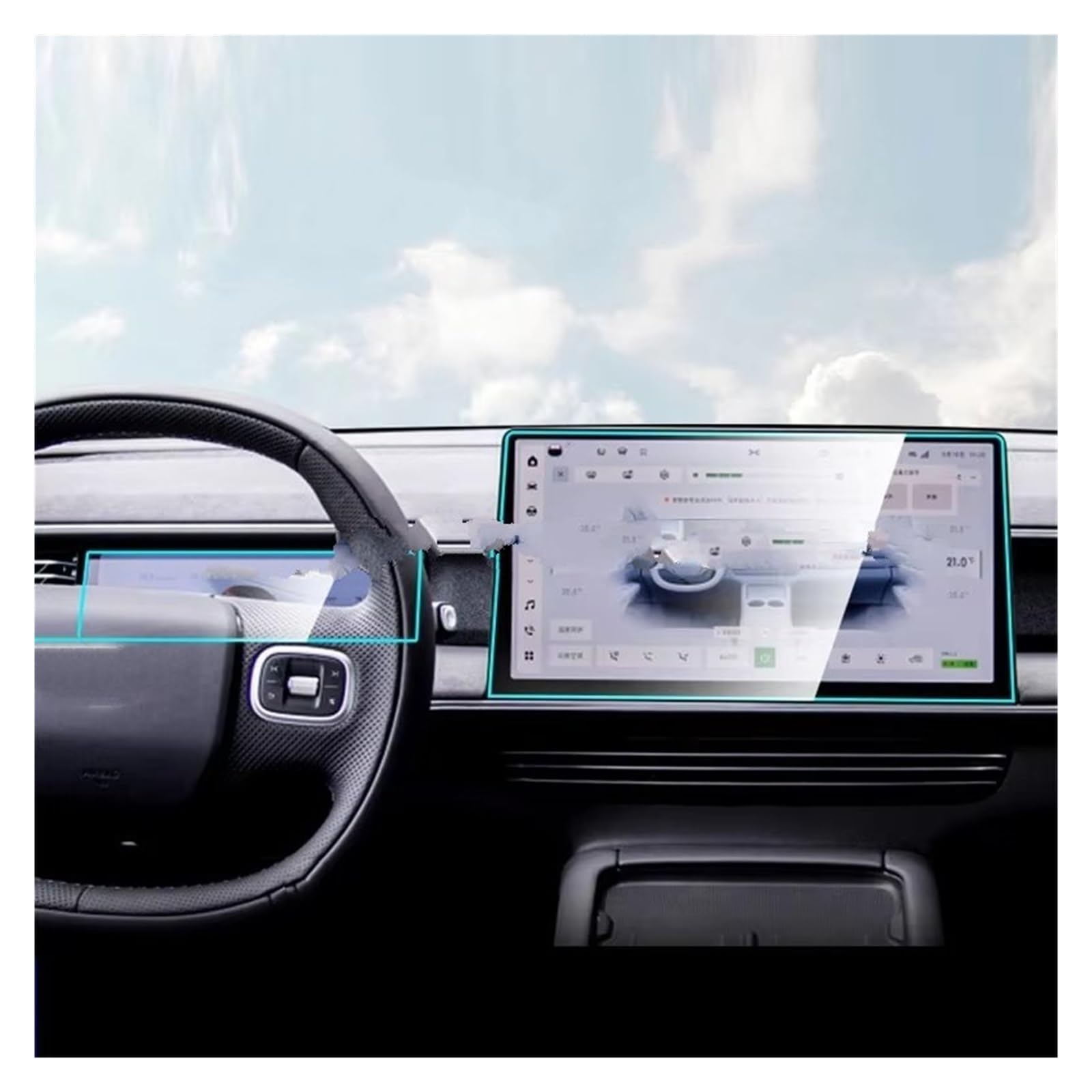 GPS Protector Pantalla Película Para Xpeng Para G6 2023 2024 Protector De Pantalla Cristal Templado Antirrayas Para Radio GPS Salpicadero Coche Film Protección GPS