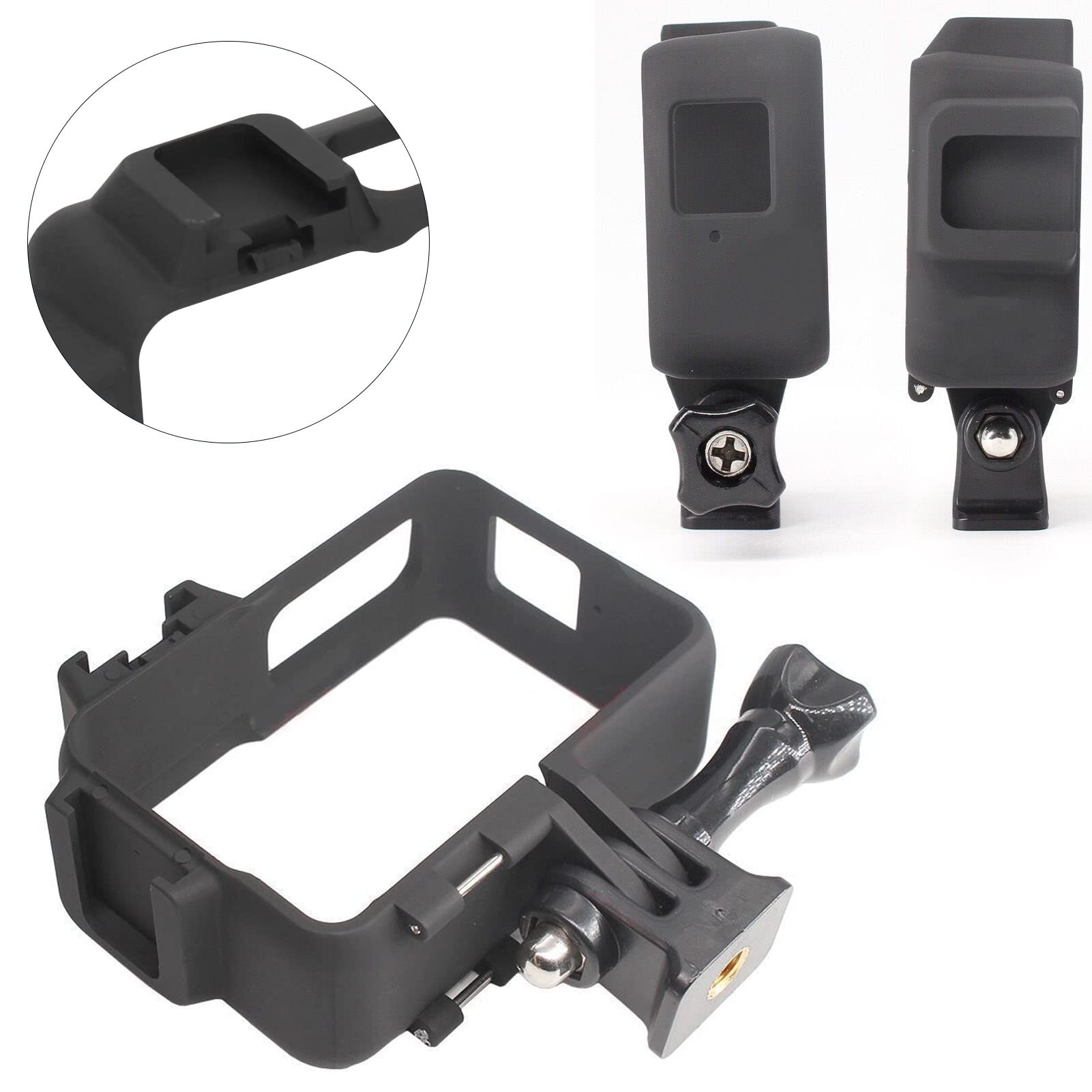 Cage de caméra pour caméra d'action Insta360 One R, boîtier de Protection pour caméra avec Adaptateur 1/4in et Chaussure Froide
