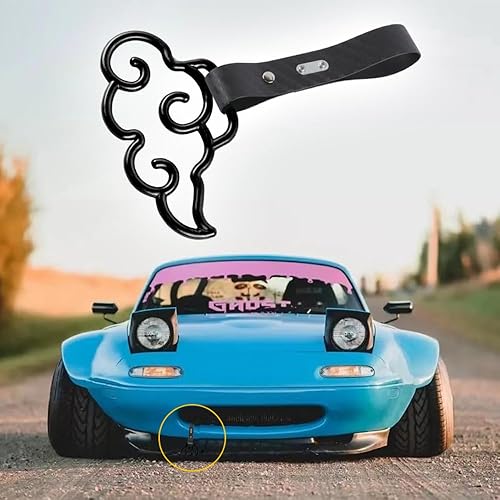 Miniatura 5 de Q1-TECH, Anillo JDM Tsurikawa japonés para tren de metro, autobús, automóvil. Correa de mano con forma de nube de anime. Anillo de advertencia para