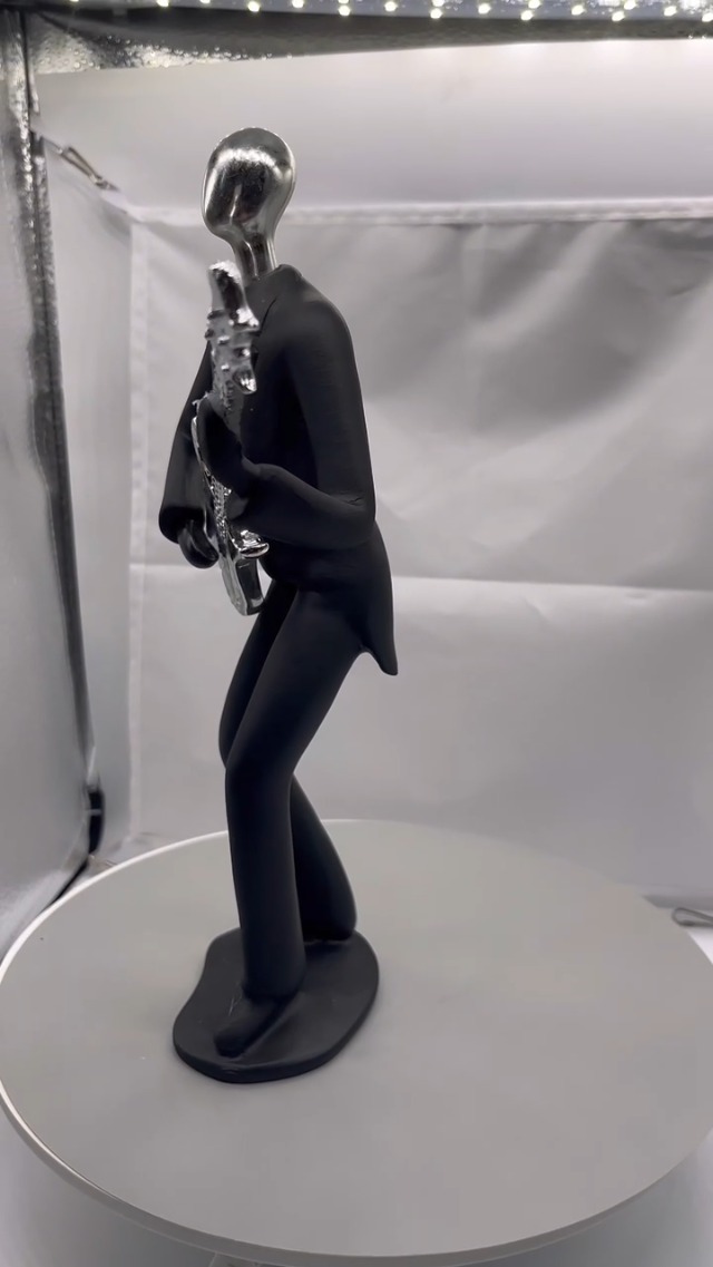 Figura decorativa músico estatua guitarra saxofón miniatura 7