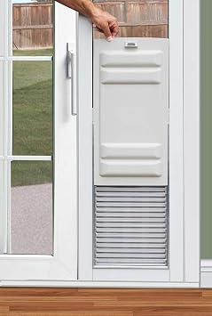 Armor Flex Air Tight Aluminum Frame Low-E Patio Pet Doors - High Tech Pet - Dog Door-Cat Door-Sliding Glass Patio Door Installation-Extra Large Pet - Extra Tall Sliding Glass Door Height - AF1-STE-XL