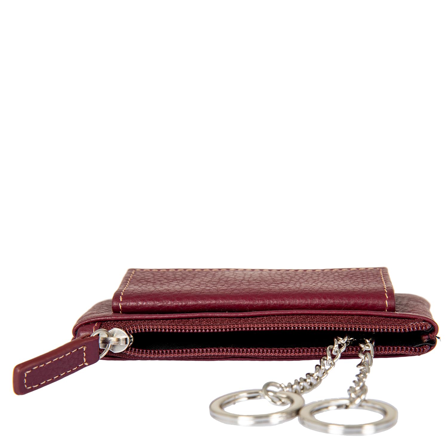 Avirex Linea Houston in Pelle. Astuccio Portachiavi. Portachiavi in Pelle Bovina. Dimensione chiuso: Cm. 10,0x7,0x1,5 (Burgundy)