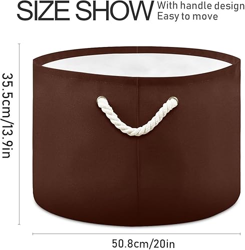 Miniatura 2 de Cesta de almacenamiento redonda de frijoles negros, plegable, impermeable, duradera, con asa resistente, decorativa, para garaje, armario, zapatos