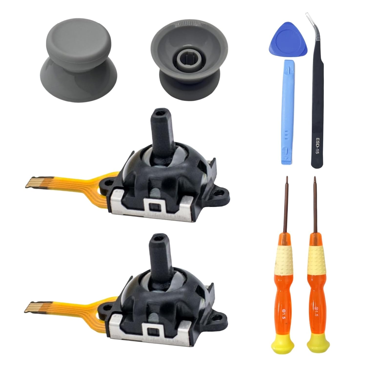 Hzxkqmil Replacement Joystick Analog Stick for MSI Claw A1M, 2pcs Joysticks Thumb Sticks Sensor Module Accessories for MSI Claw PC Gaming Handheld