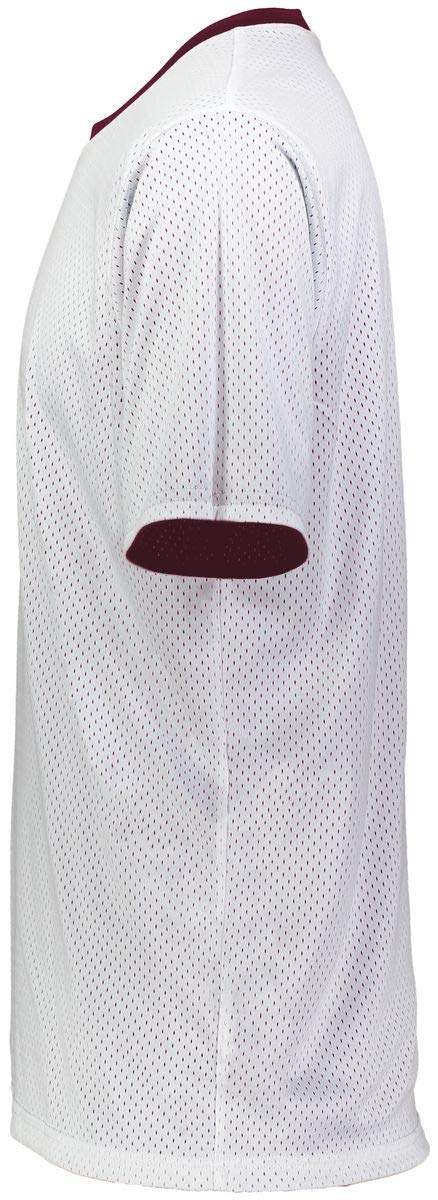Augusta Sportswear Youth Short Sleeve Mesh Reversible Jersey Xs Maroon/White