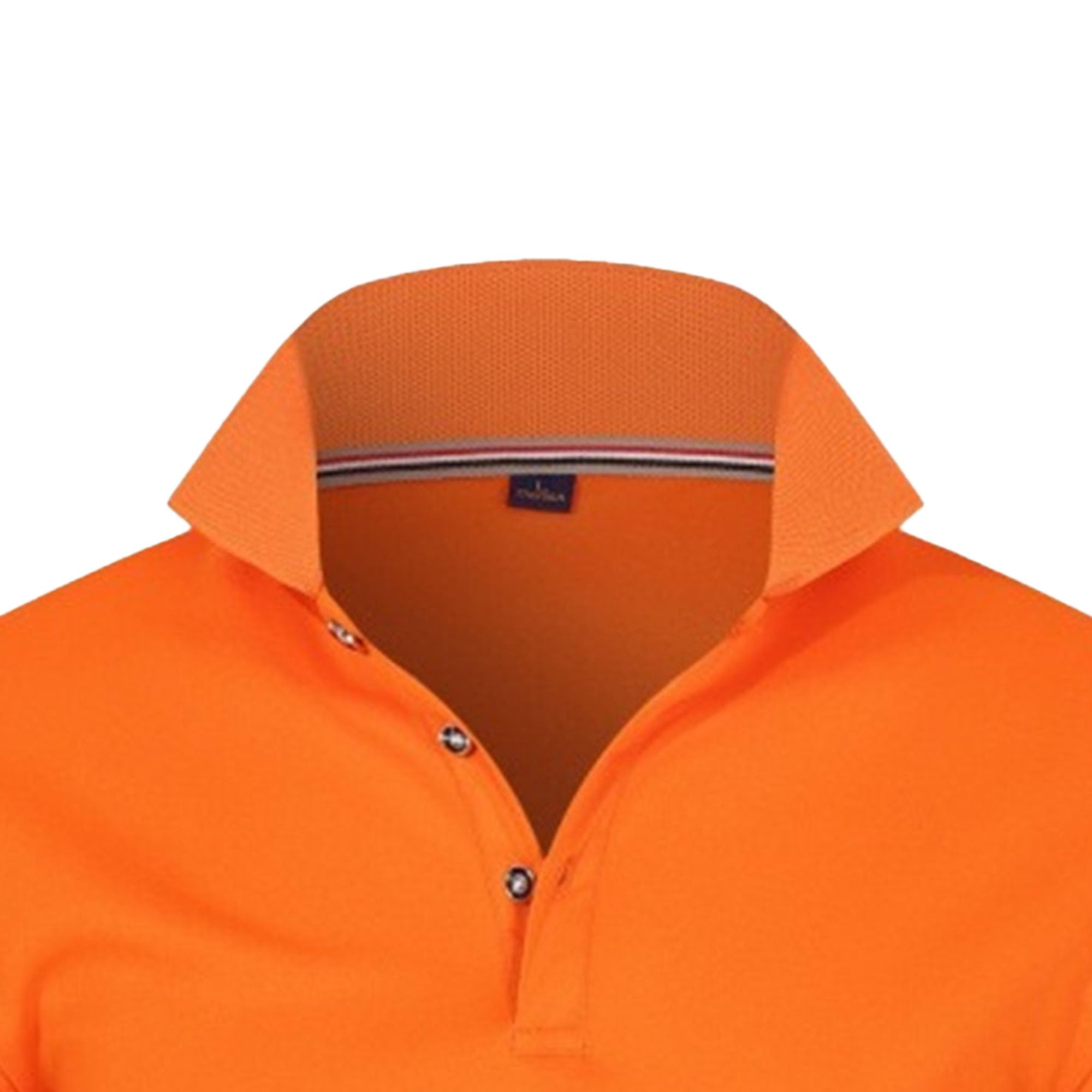 Men Quarter Button Business T Shirts Simple Style Casual Lapel Short Sleeve Shirt Summer Classic Solid Pullover Top (Orange,4X-Large)