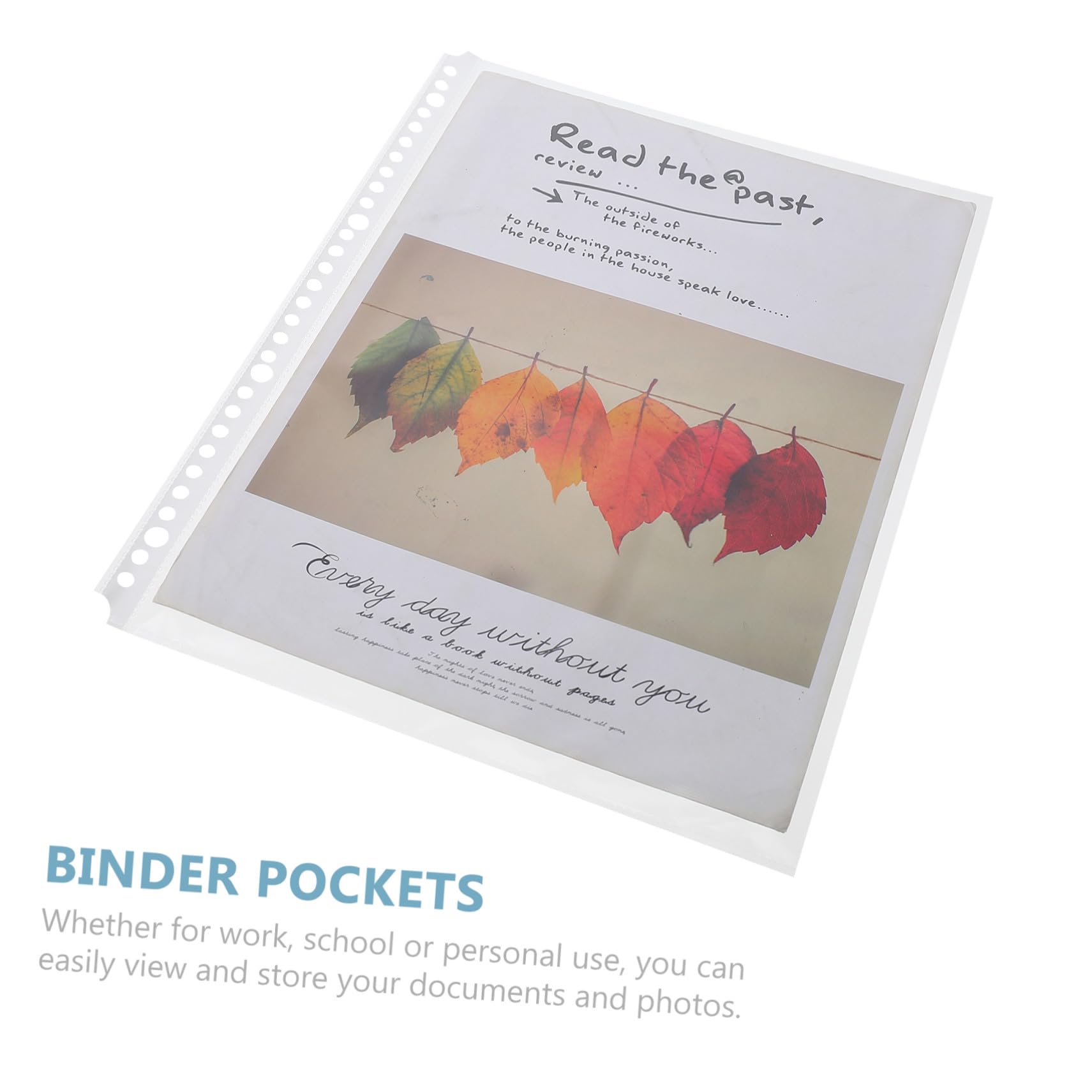 100 Stück Binder Taschen Transparent Dokumentenhüllen für Ordner Klarsichthüllen zum Schutz und Organisieren von Dokumenten Bürobedarf Wiederverwendbar und Langlebig