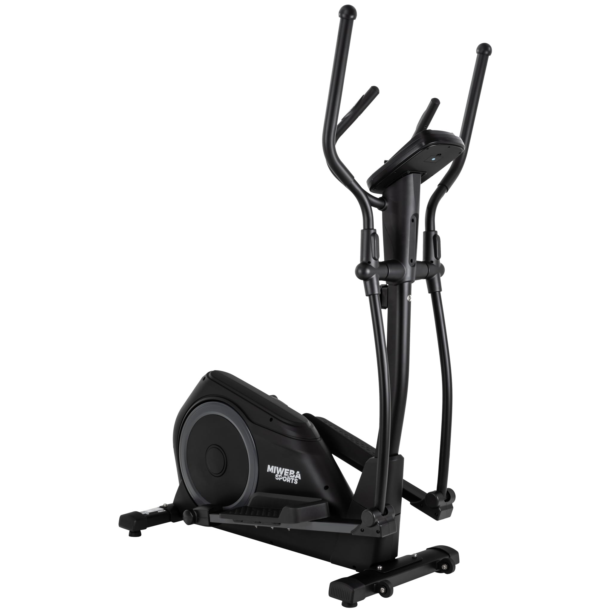 Miweba Sports Crosstrainer MC500 Stepper 7 kg Schwungmasse 120 kg Ergometer Heimtrainer leise Ellipsentrainer LCD Monitor Cardio Fitnessgerät Schwarz