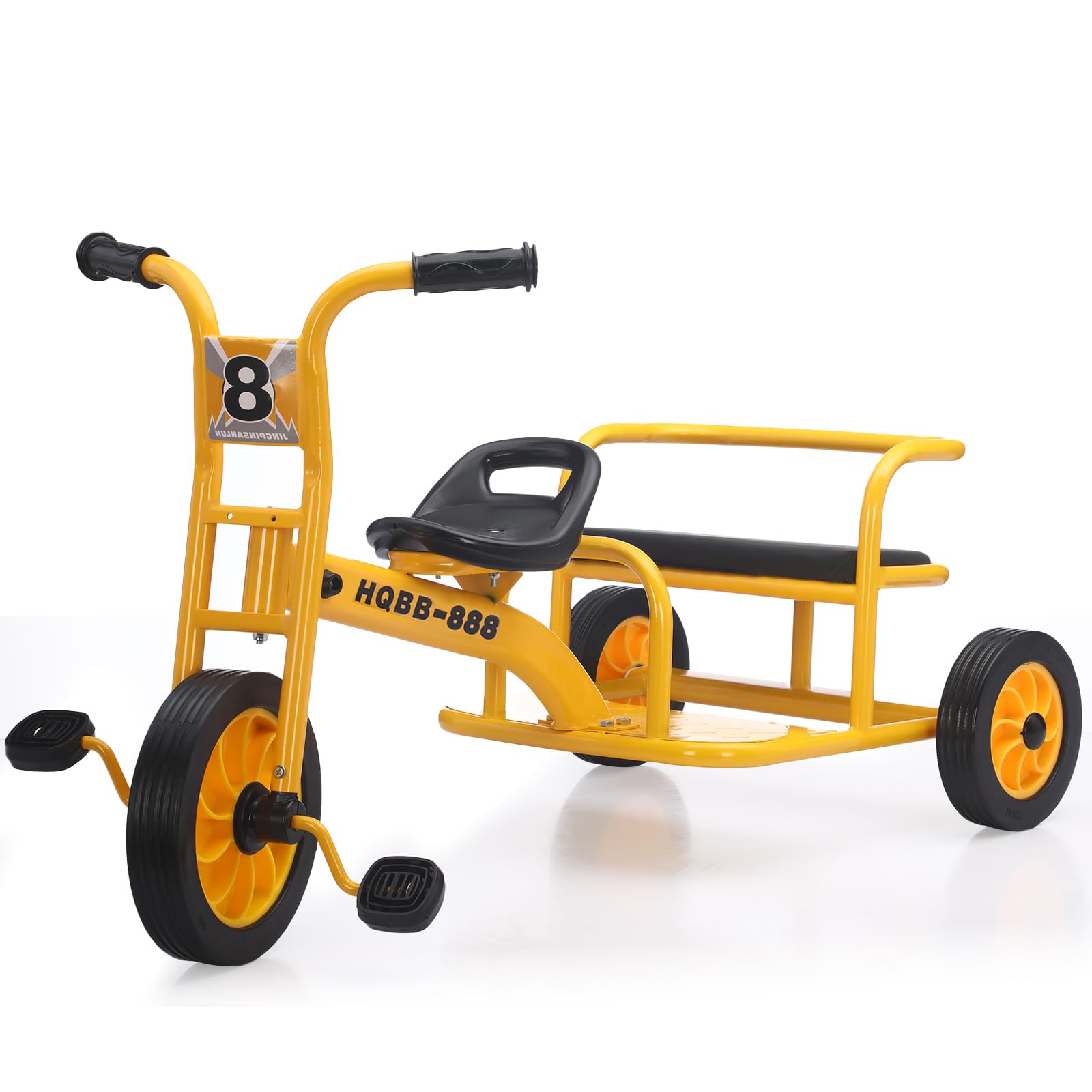 Kids Tricycle for Riders Ages 3-5 Preschool Playground Kids Tricycles, Daycare Toddler Tandem Trike，Children Tandem Bike, Outdoor Playground Equipment Trike