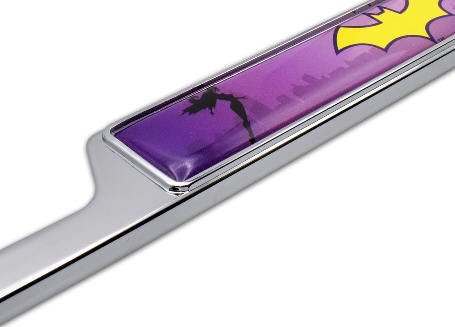Elektroplate Officially Licensed - DC Comics Batgirl Chrome-Plated All-Metal Open Corner Superhero License Plate Frame Tag Holder for Cars/SUVs/Trucks Weather-Proof Automotive Accessory