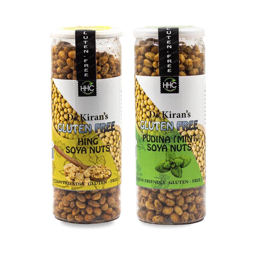 DR. KIRANs Gluten Free Soya Nuts|Combo Pack Of 2(300 Gm)Hing|Pudina Flavour Healthy Soya Nuts|High In Protein|Soya Nuts|Roasted Namkeen|Healthy Crunchy&Tasty Snack|Ready To Eat Snacks. (B0C8ZLB3YZ) Amazon Price History, Amazon Price Tracker
