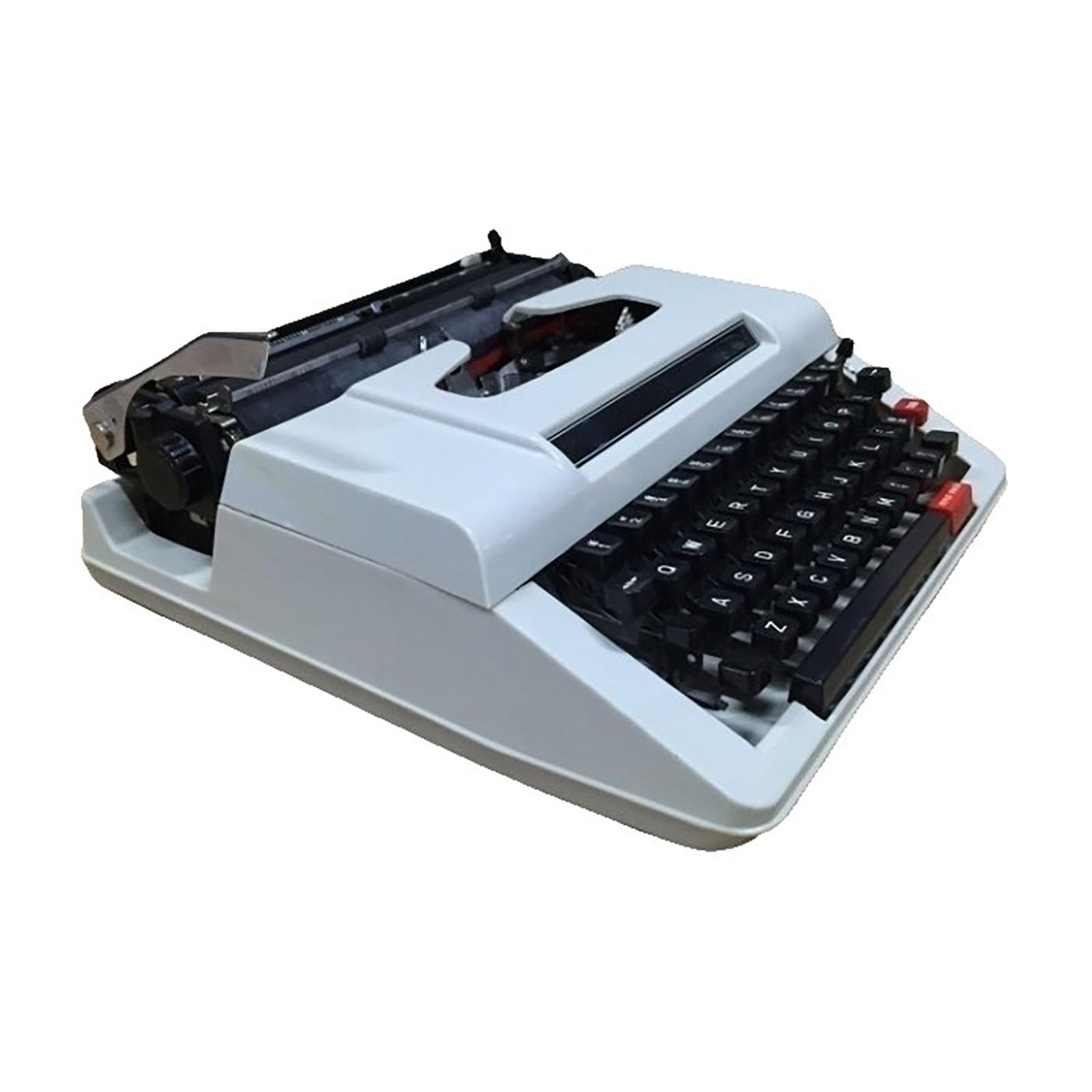 Retro Typewriter, Literary Retro Collection Gift, Traditional Portable Manual Typewriter for Notes Or Letters Or Creative Writing(White)