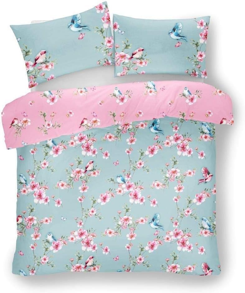 Parure de Lit Fleur Microfibre 3 Pièces pour une Chambre Parentale Douillette et Fleurie BAIL