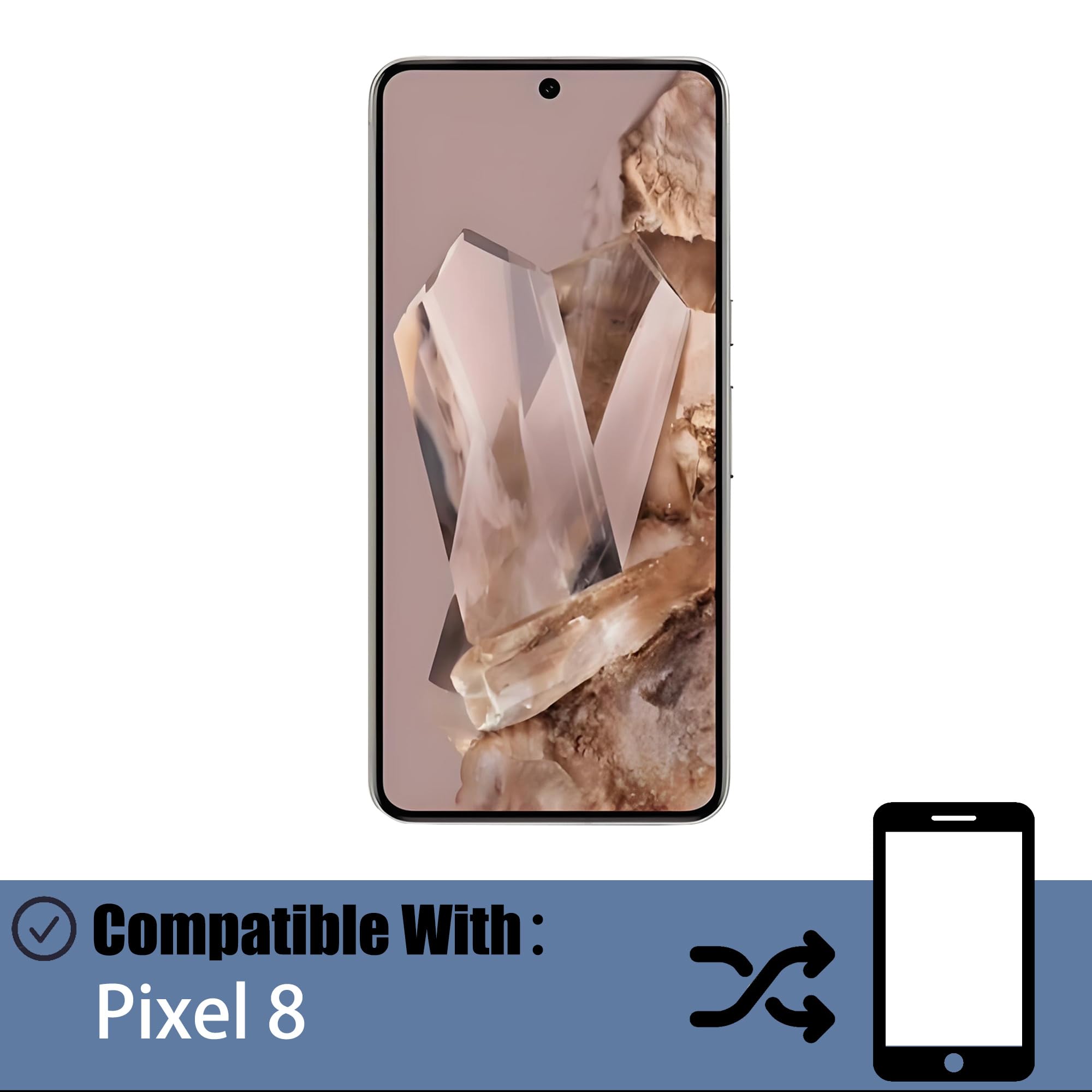 Kompatybilny z Google Pixel 8 GKWS6 G9BQD zamiennik ekranu dotykowego, digitizera i wyświetlacza LCD [brak funkcji odcisków palców] z zestawem naprawczym