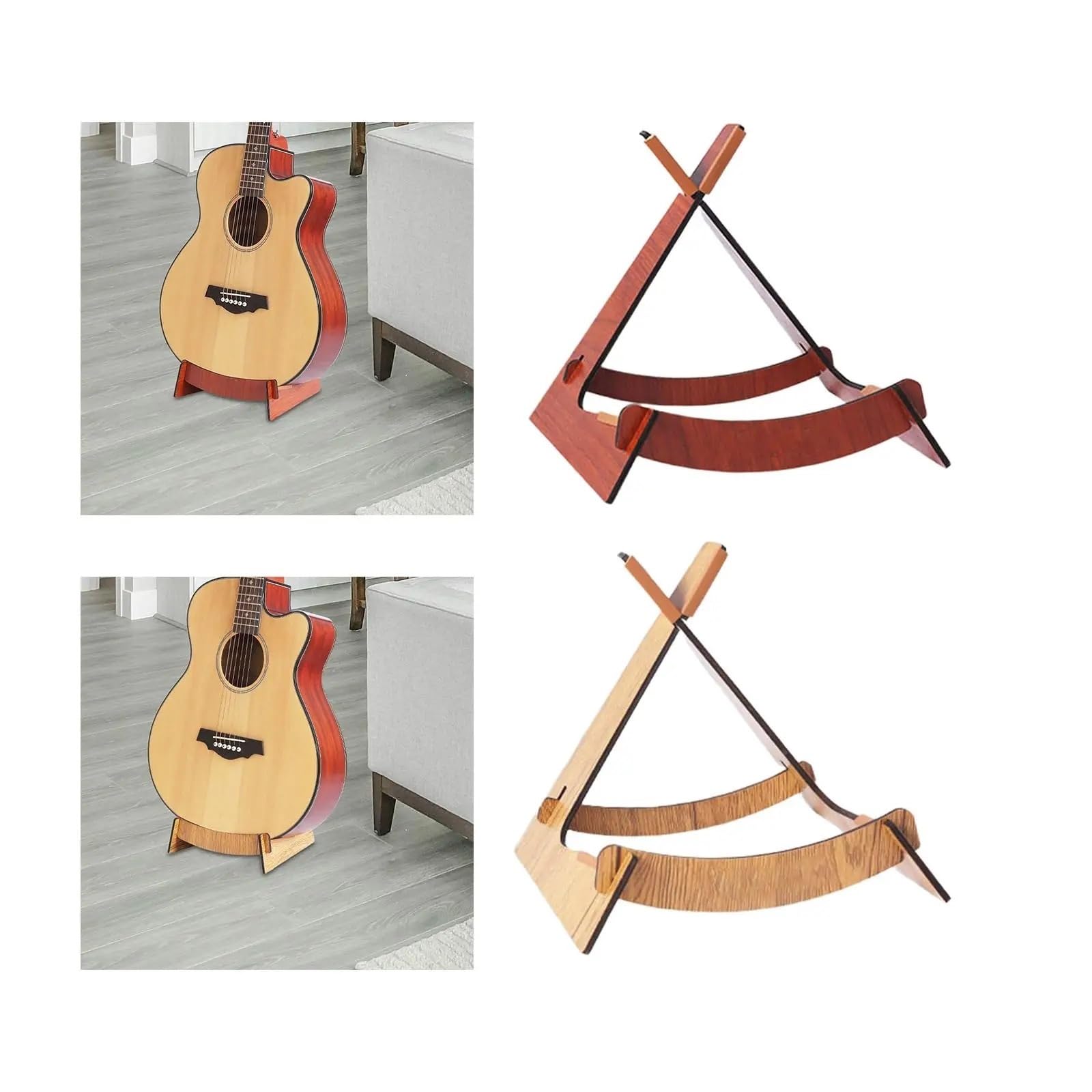 Gitarrenständer Holz Gitarrenständer aus Holz, stabiler Violinen-Stützhalter for Akustikbass, Klassik(Light Brown)