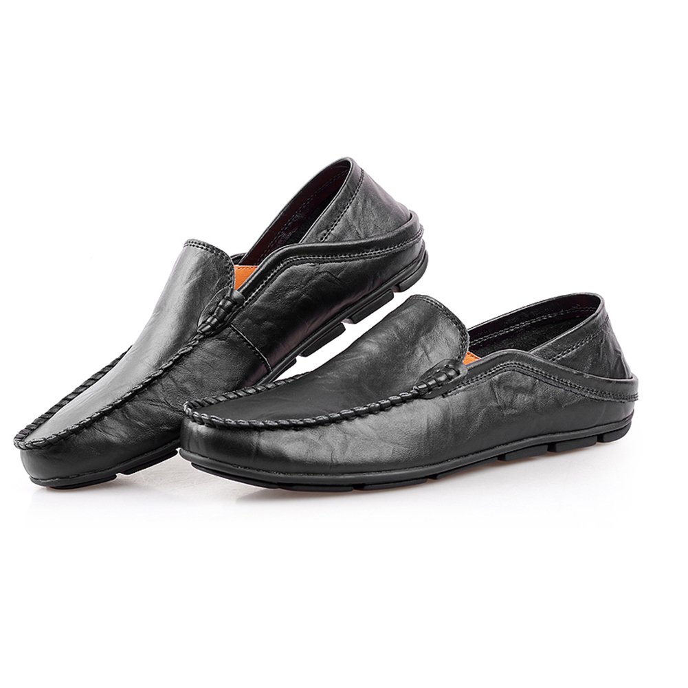 rismart Hombre Conducción Ponerse Comodidad Cuero Mocasines Zapatos