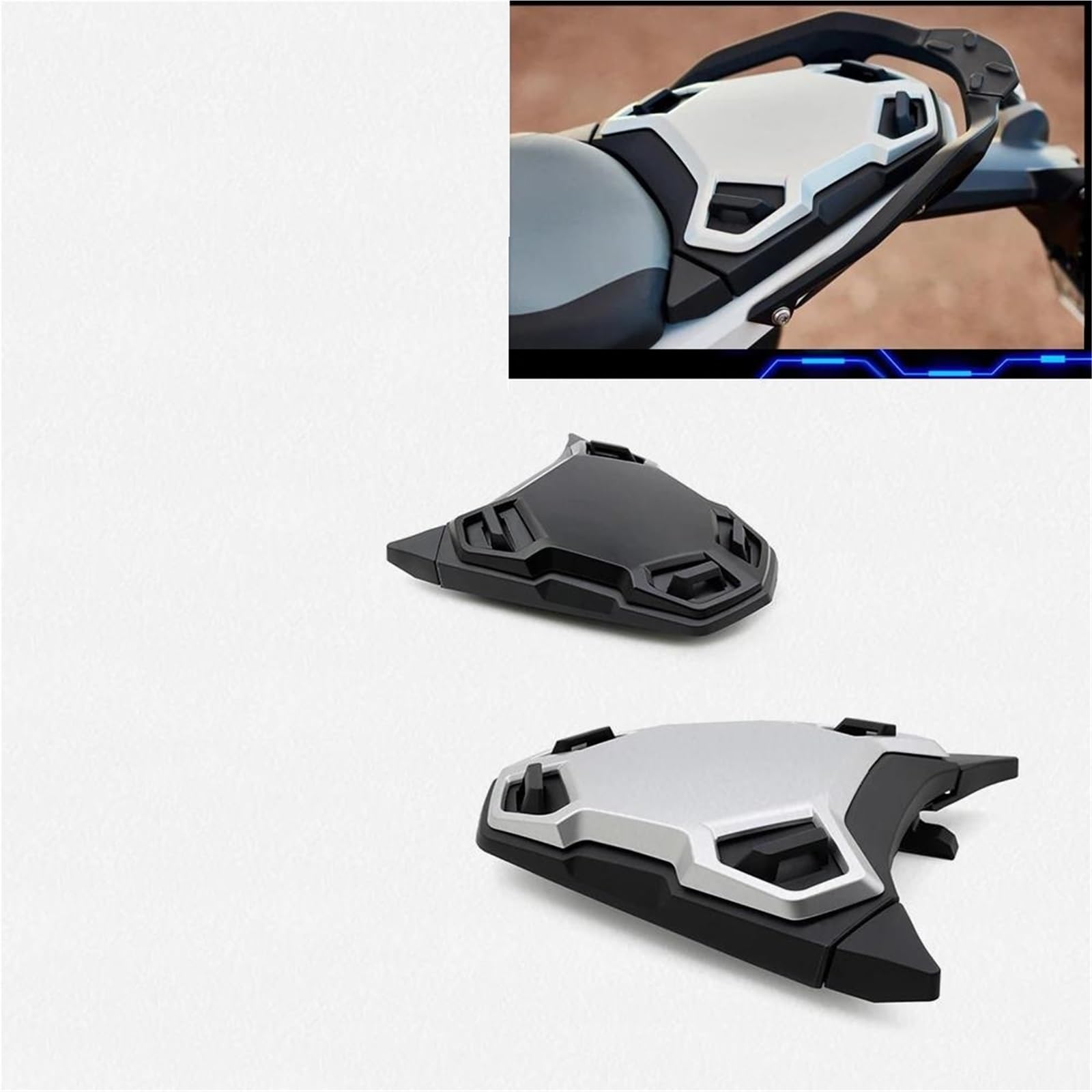 Motorrad-Heckverkleidung Sitzabdeckung Höcker Für R1300GS R1300 GS R 1300 GS 2023-2025 Hintere Sitzabdeckung Hintere Heckverkleidungen Motorrad-Soziusabdeckung(Silber)