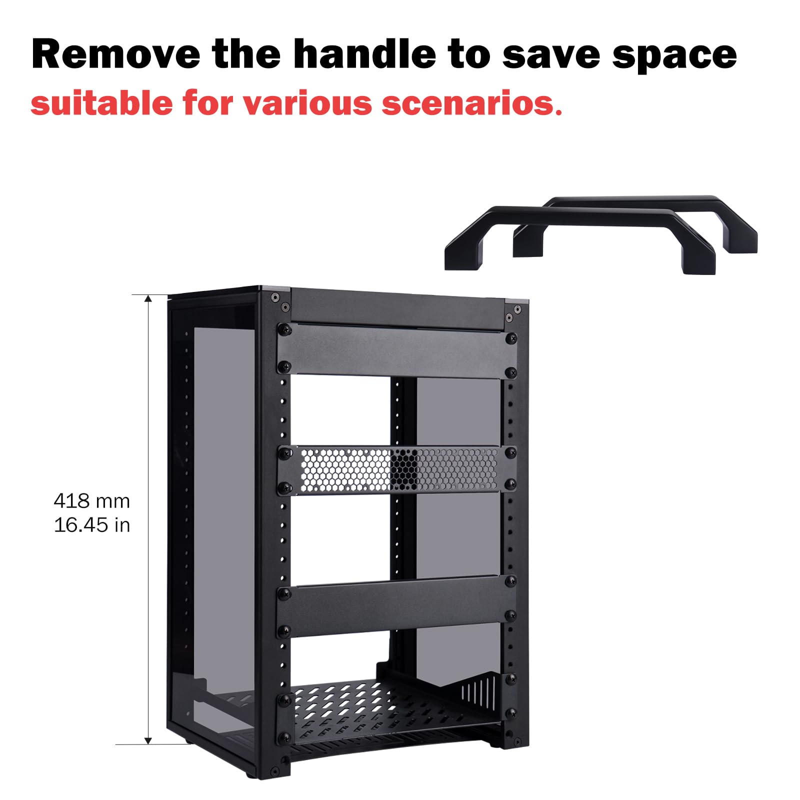 GeeekPi 8U Server Cabinet, 10 Pulgadas Server Rack for Network, Servers, Audio, and Video Equipment, DeskPi RackMate T1 Rackmount (Black)