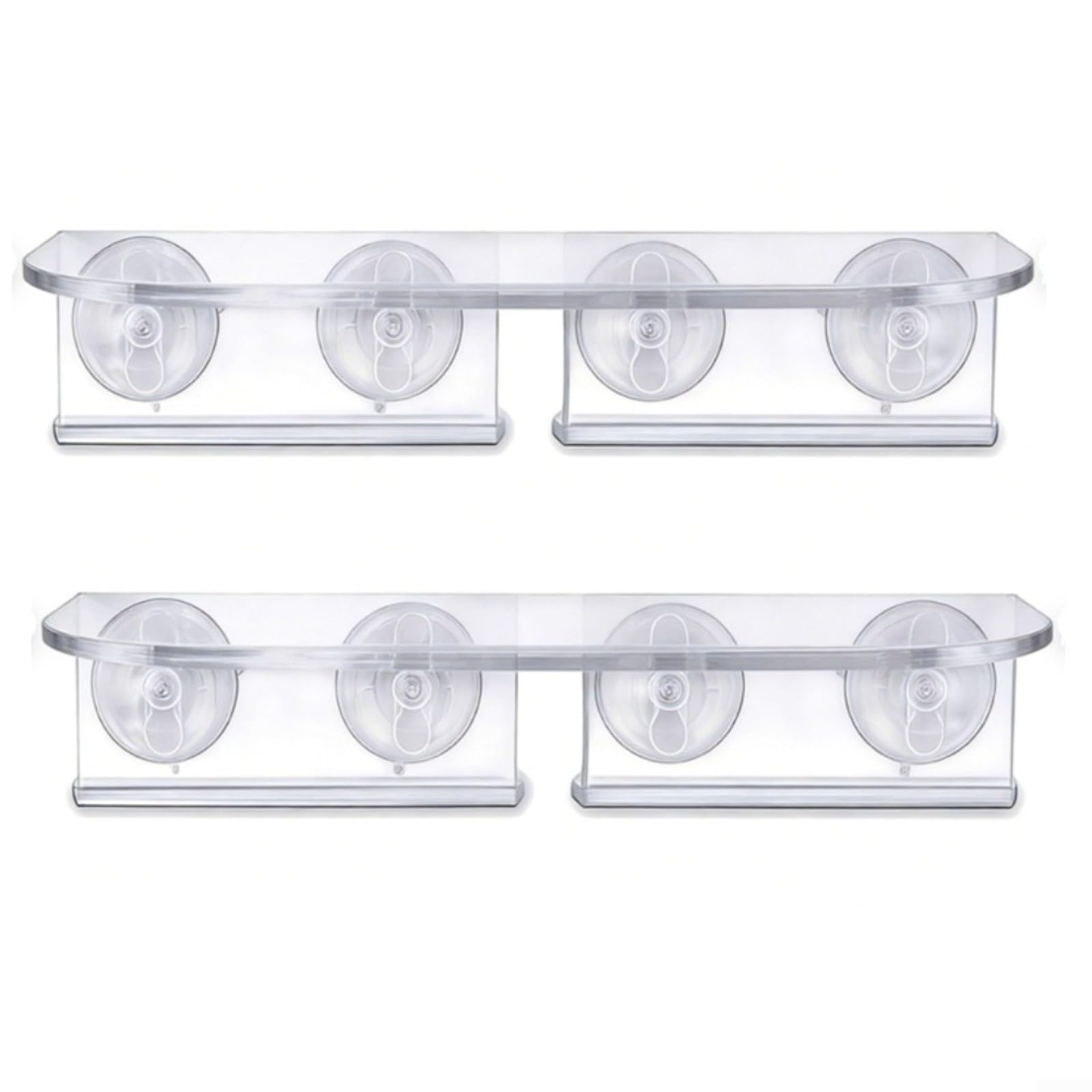 Glewi 30cm Transparent Acrylic Window Plant Shelf with Suction Cups Display(2PCS)