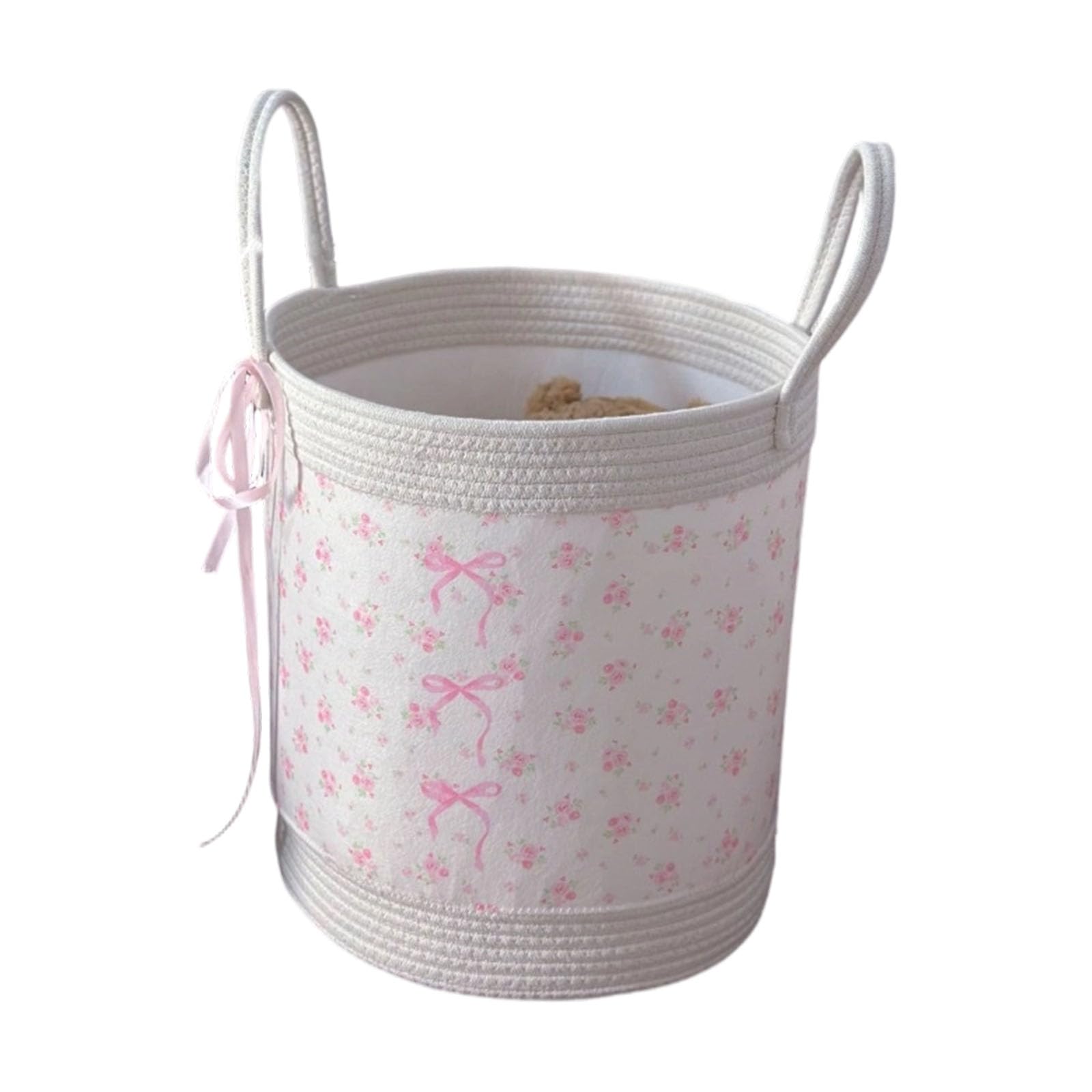 Attractive Fabric Clothes Bin with Reinforced Frame for Dorm Apartment or Nursery Organization Lovely Dirty Clothes Bin