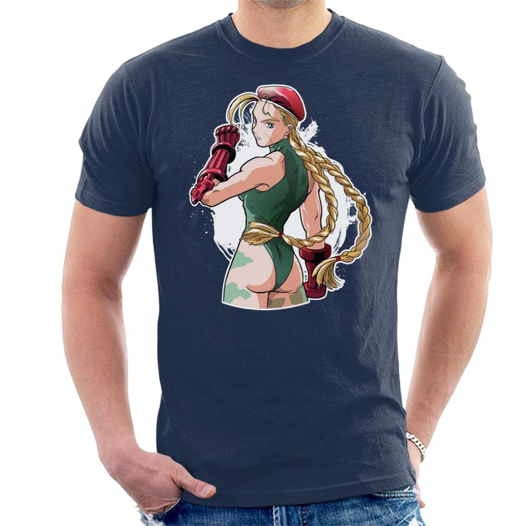 Street Fighter Cammy Back Men's T-Shirt Navy Blue