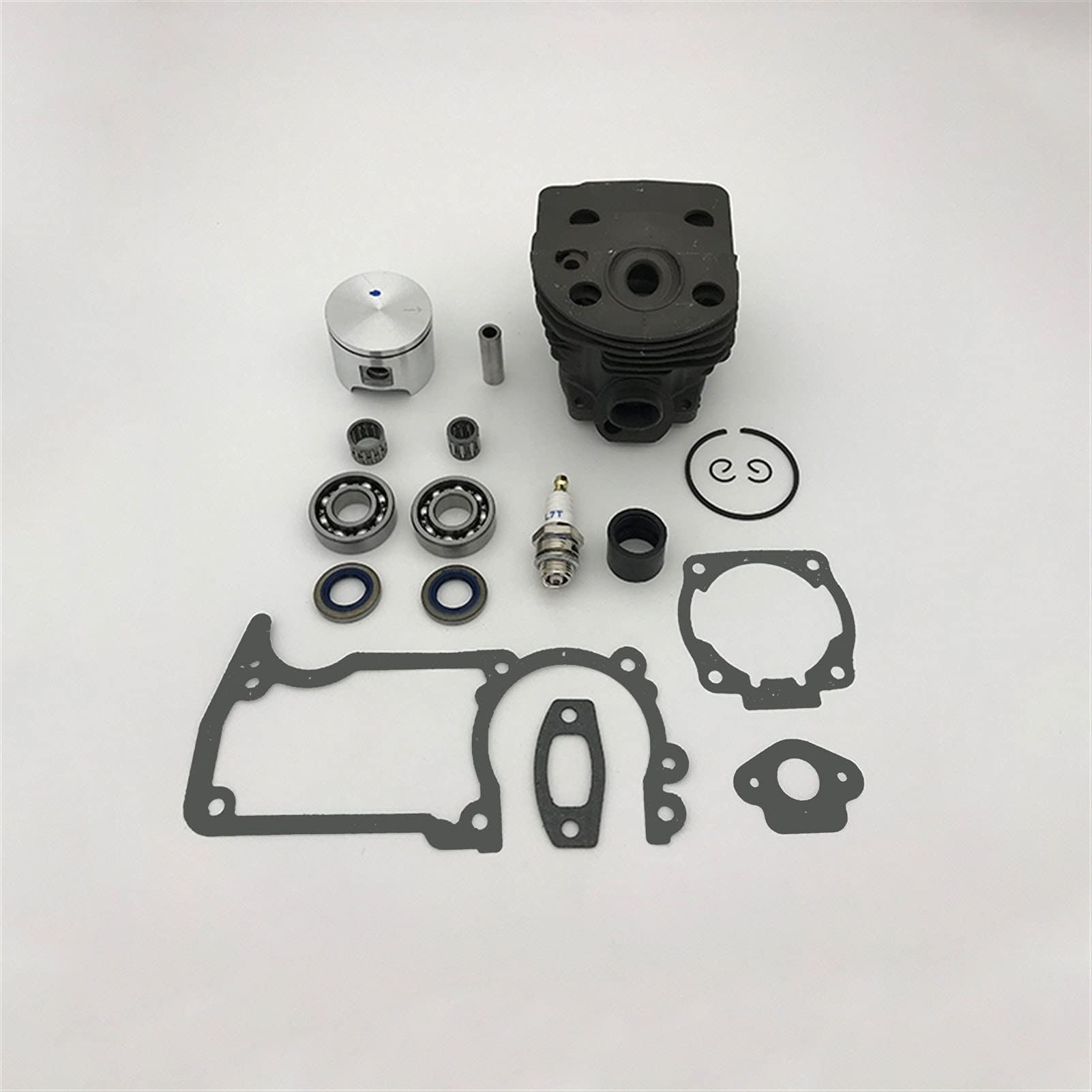 SYQUEST 46mm Zylinderkolbenlager Öldichtungssatz for Husqvarna 50 51 55 Rancher Engine Gas Kettensäge Garten Ersatzteile Zylinderkolbensatz