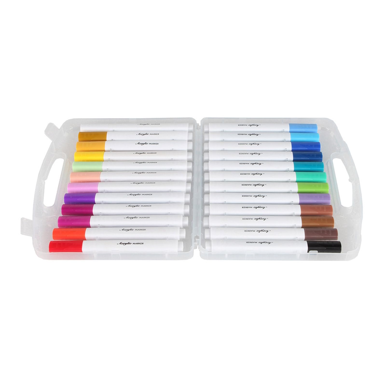 TOOLI-ART Lot De 24 Marqueurs Acryliques Spéciaux Non Toxiques, à Base D'eau, Séchage Rapide, Pour Peinture Sur Roche, Verre, Tasses, Bois, Métal, Toile, Projets De Bricolage