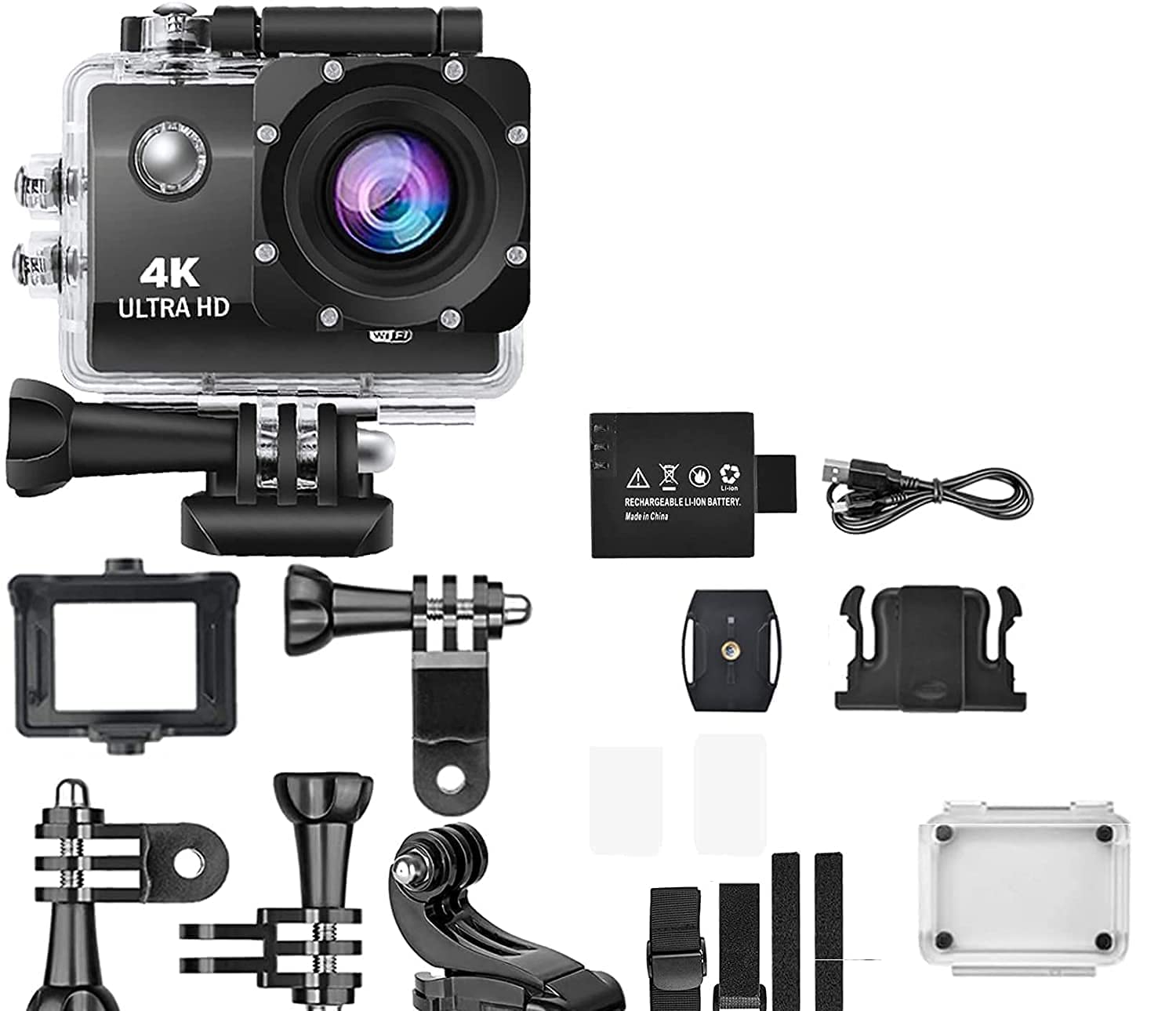 Drumstone Ultra HD 1080P Action Camera 2.0-Inch Screen, WiFi Connectivity, and Waterproof for Underwater Exploration_RTG123 - Image 3 thumbnail