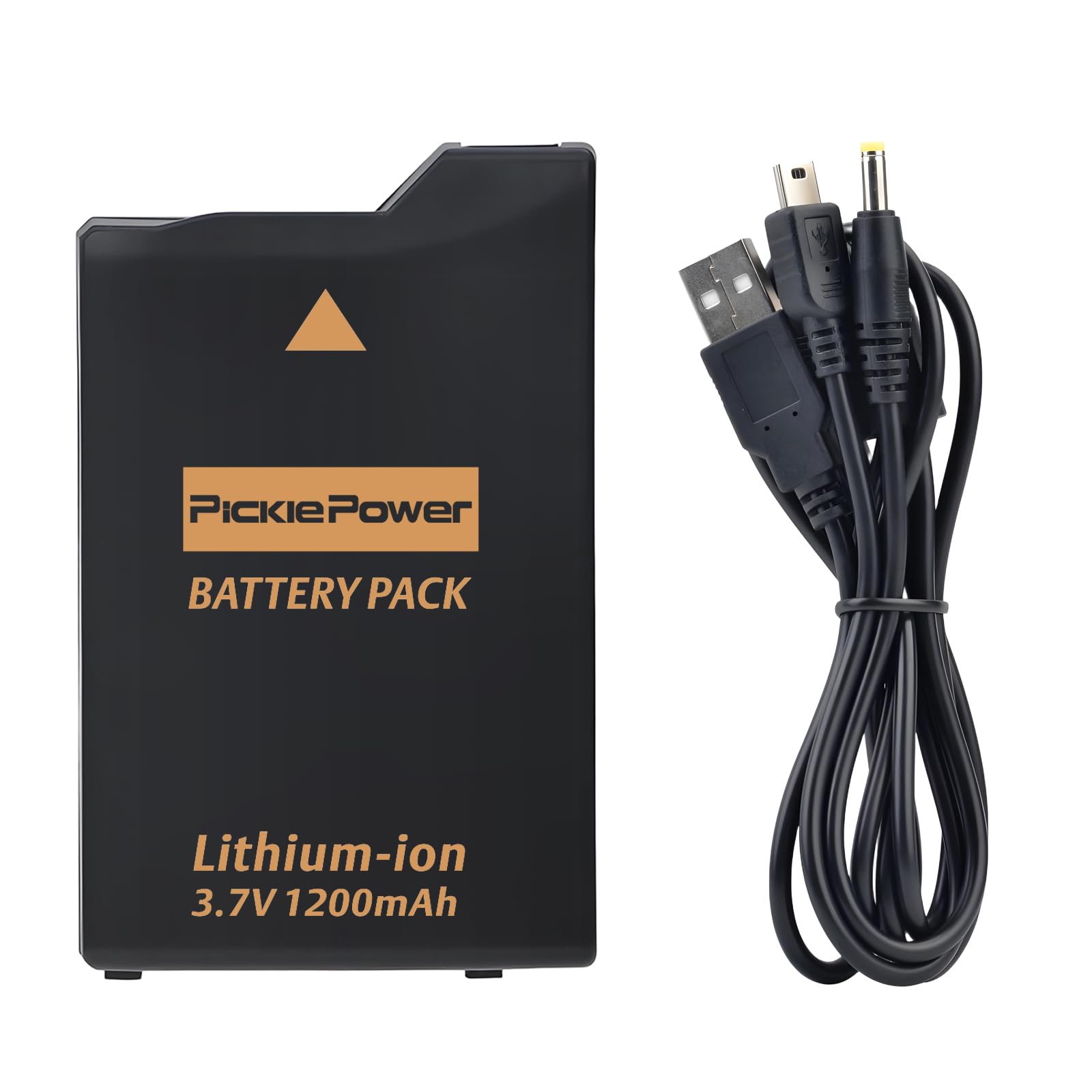 Pickle Power PSP 3000/2000 Battery with PSP Charger Cable for PSP 3000 / PSP Slim 2000 PSP-S110,PSP-3001, PSP-3000, PSP-3002, PSP-3004, PSP-2001, PSP Slim Console