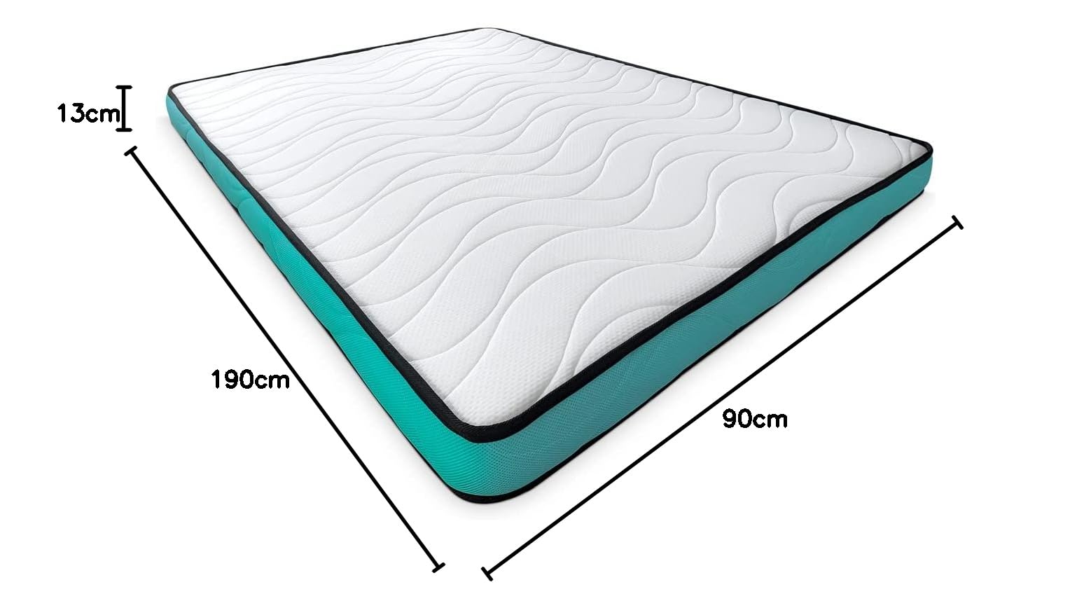 mattfy - Colchón Vega Reversible 90 x 190 cm, Ideal para Camas Nido o Literas, Antiácaros, Antibacterias e Hipoalergénico