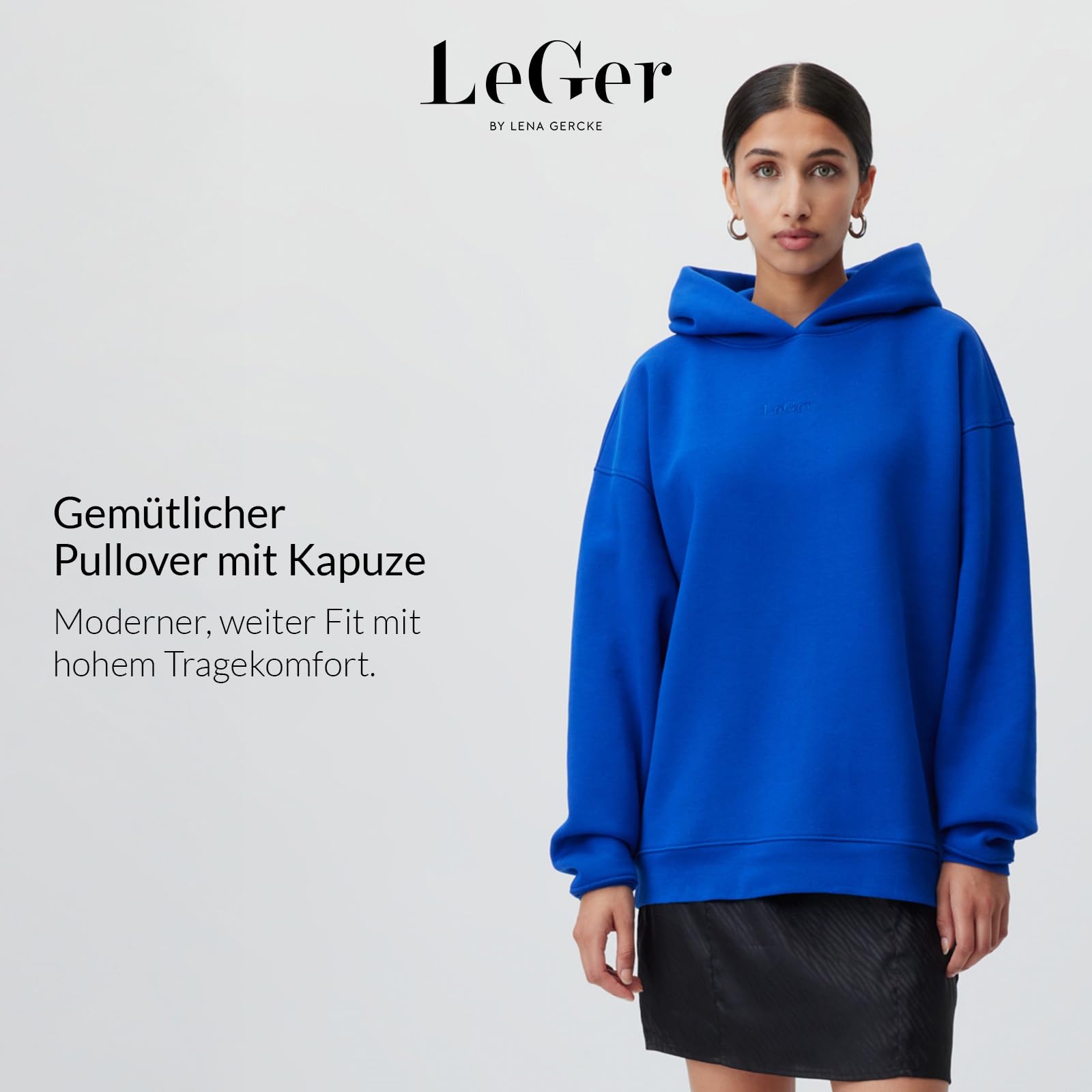 LeGer Abby Hoodie - Pullover Damen mit Kapuze - Oversized-Passform - Sweater aus Baumwolle - Mode für Damen - by Lena Gercke - Gr. 34-44