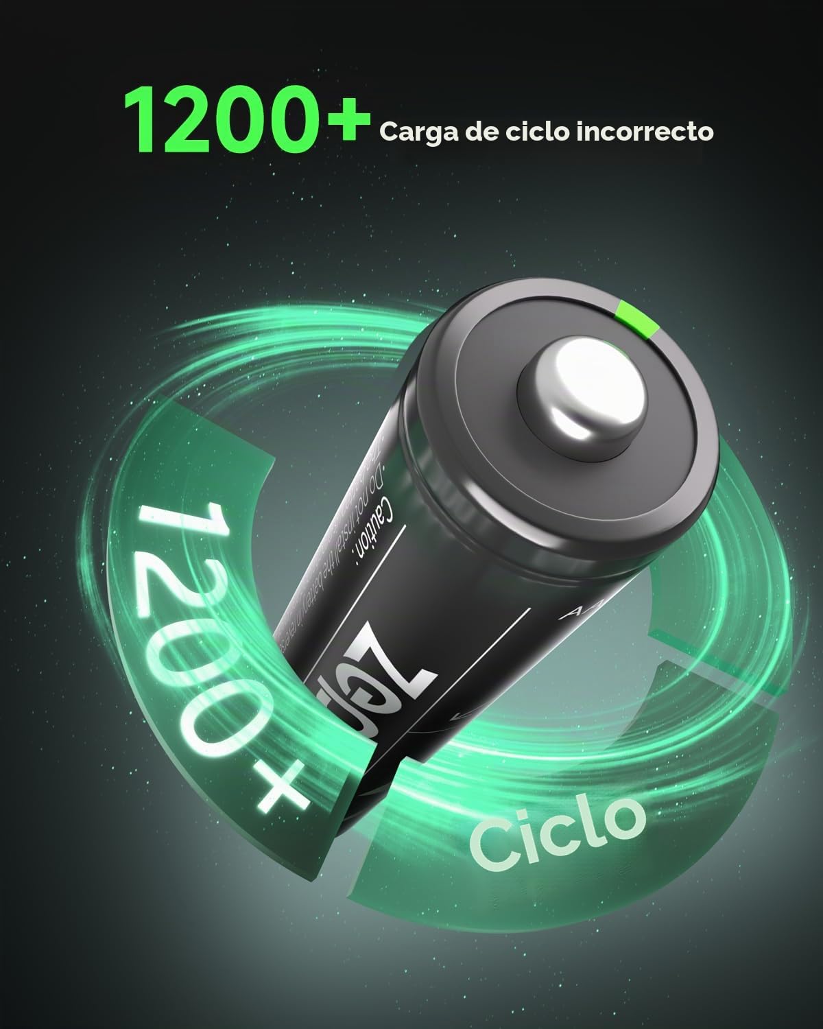 Cargador híbrido Li-Ion/NI-MH con 8 Pilas AAA Recargables NI-MH, 1100 mAh de Alta Capacidad 1,2 V AAA, 8 Cargadores para baterías AA/AAA, Caja de Almacenamiento de Carga LED integrada