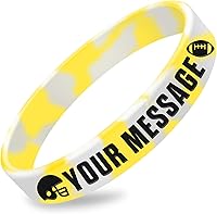 Vista 33 de 50Pcs Custom Silicone Wristbands Personalized Debossed Rubber Bracelets for Motivation, Party favors, Events, Birthdays, Awareness