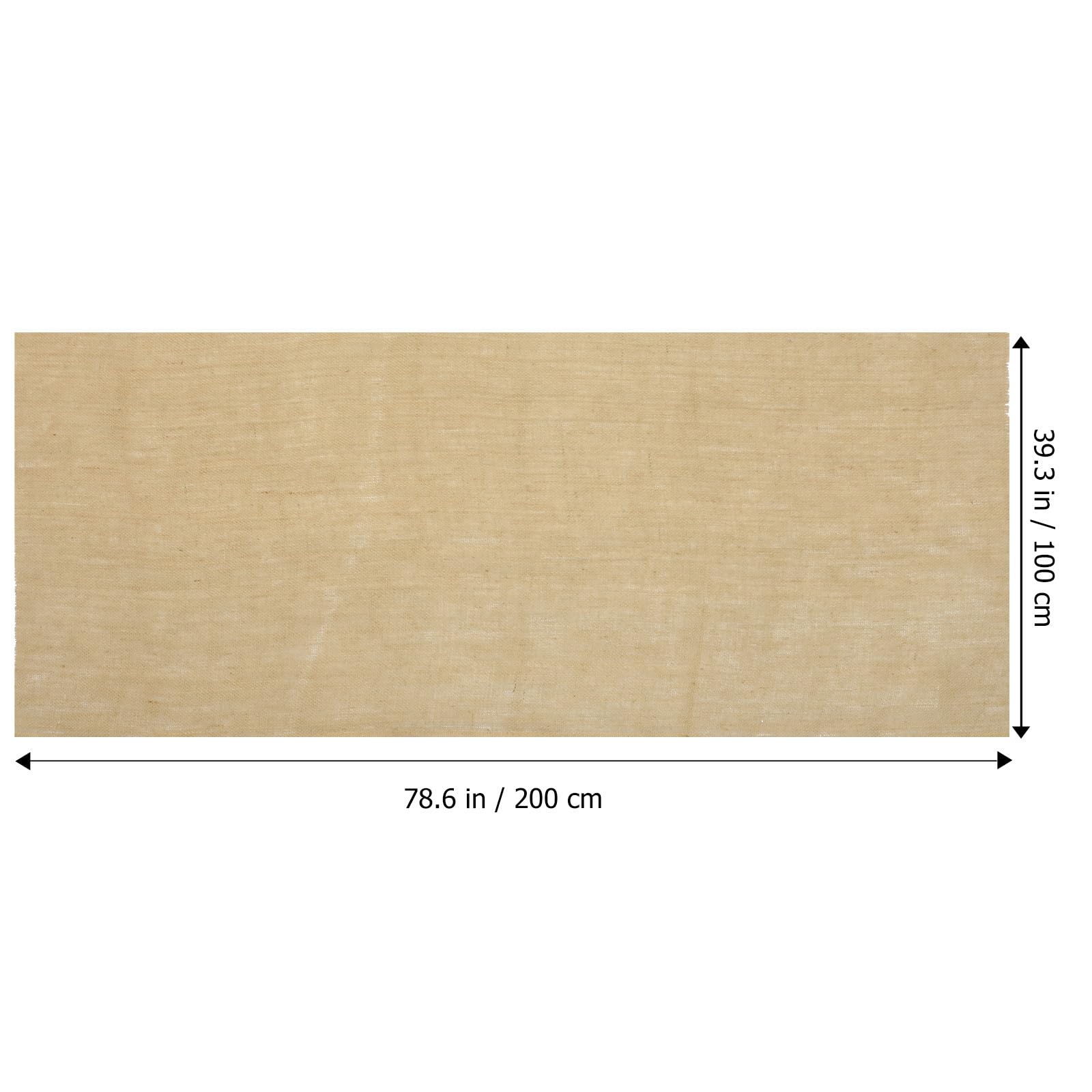 Zerodeko Tela de Arpillera de Lino Beige 1m X 2m para Decoración y Protección de Mesa Reutilizable Adecuado para Manualidades y Decoración del Hogar