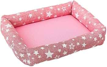 夜景　虹　ペットベッド　ドッグベッド Amazon | 星柄 虹 ストライプ マルチカラー ペットベッド スクエア型