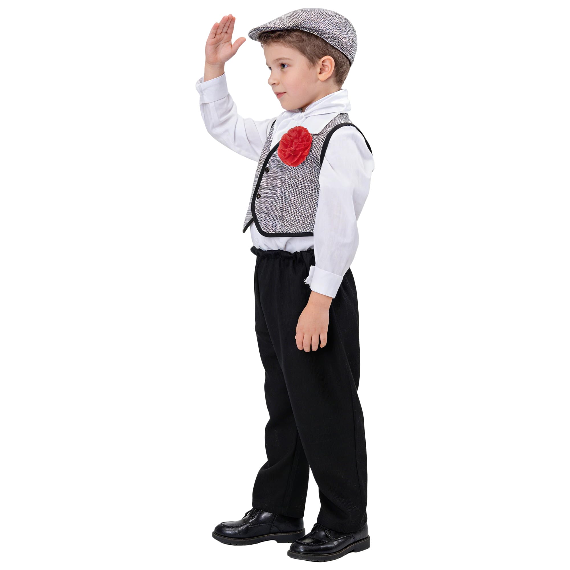 Wildarms Disfraz de Chulapo para Niño – Traje Tradicional Madrileño Años 20 – Carnaval, San Isidro y Fiestas – Tallas Bebé y Niño — view 4