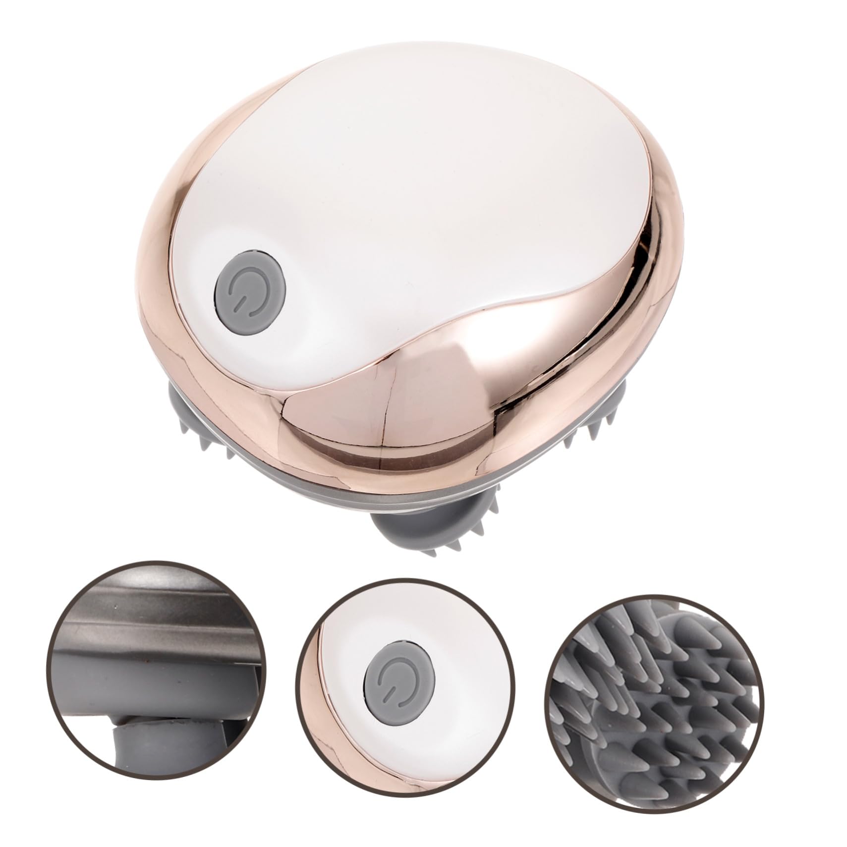 Masajeador de Cabeza Eléctrico Mini Portátil Masaje Relajante y Material Abs y Silicona para Uso en Casa y Oficina, Recargable Batería de 1150mah