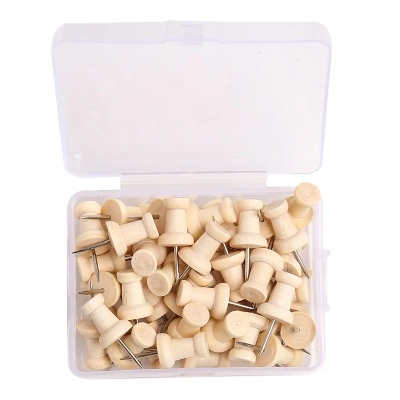 Cute Push Pins 200PCS Wall Cards Photos Pushpin Thumbtack Cork Board Plastic Tacks Push Pins Buttons Wooden Thumb