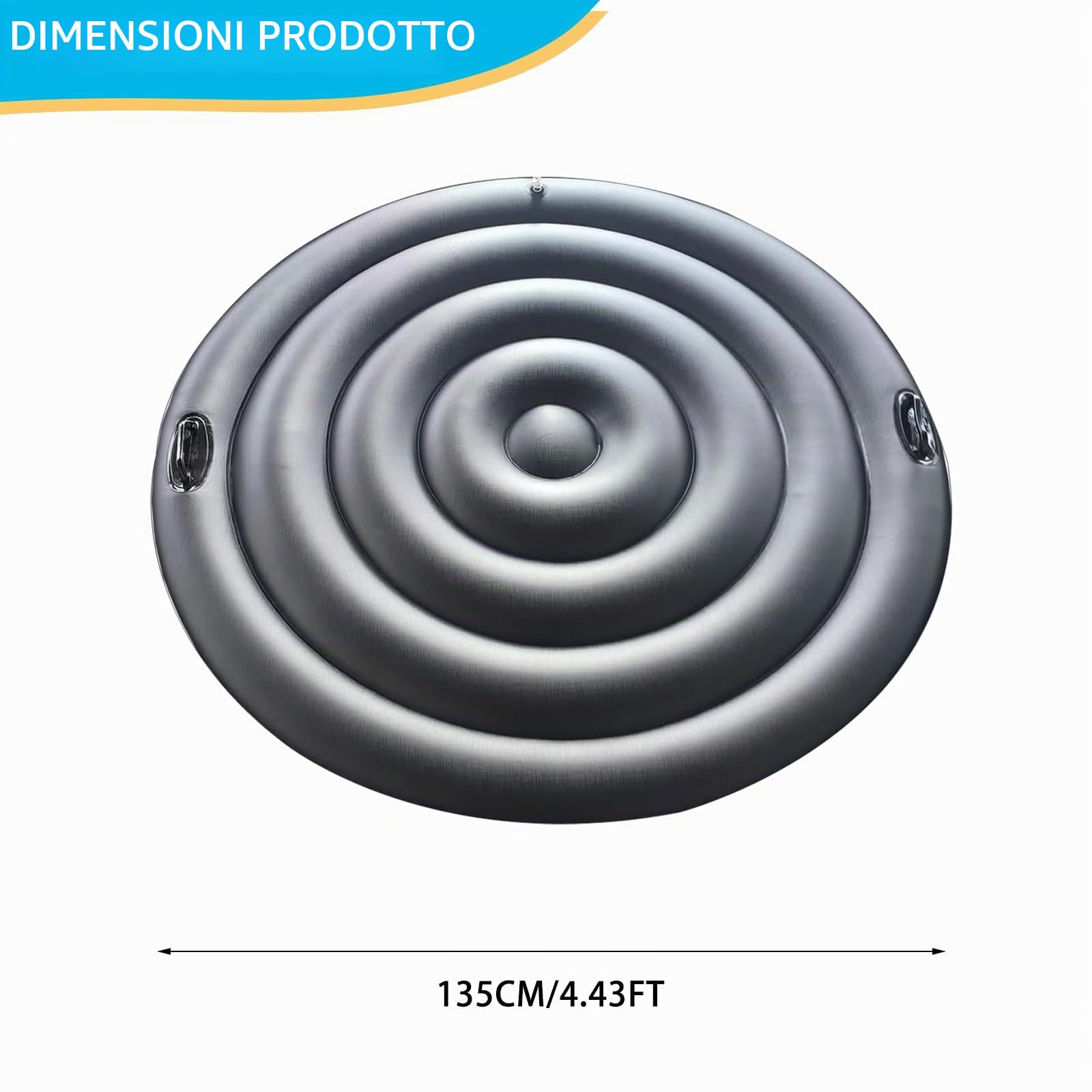 Coperchio Per Vasca Idromassaggio, Copertura Gonfiabile Per Spa Con Maniglia, Coperchio Per Spa Per Vasca Idromassaggio, Per La Protezione Della Vasca Idromassaggio (Nero, Rotondo-135CM)