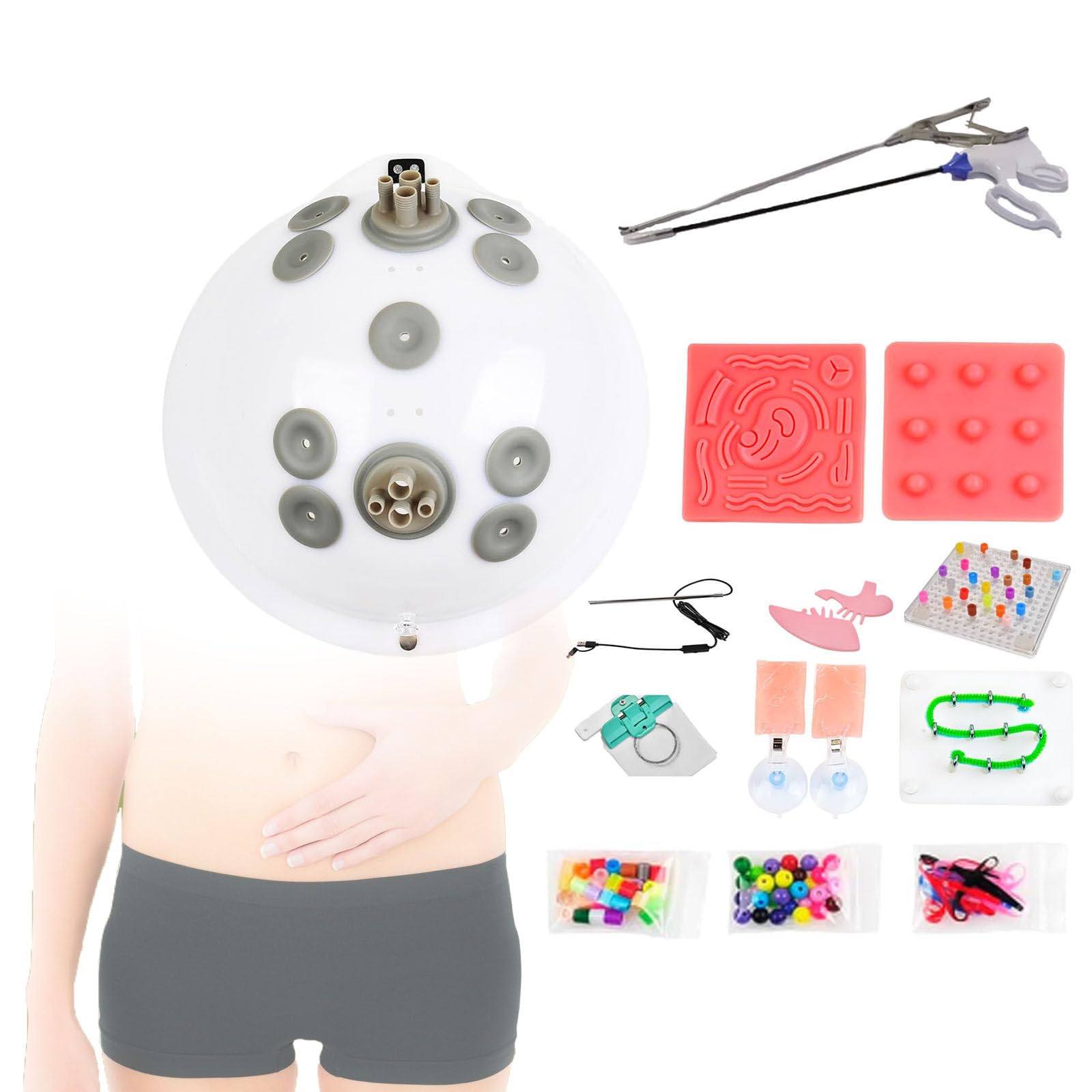Szkolenie laparoskopowej chirurgii jamy brzusznej, 10 modułów, zestaw do nauki laparoskopowej, akcesoria do sprzętu do nauki, kamera 30°/0° 30°Endoscope-10Modules+2Instruments