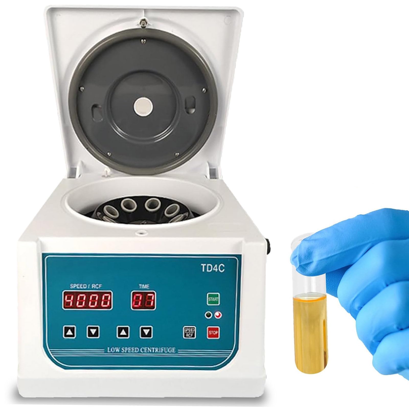 CentríFuga EléCtrica de Laboratorio, CentríFuga Digital de Escritorio de Baja Velocidad, CentríFuga de Belleza, Td4c, 4000 RPM, Separador de 8 X 15 ml