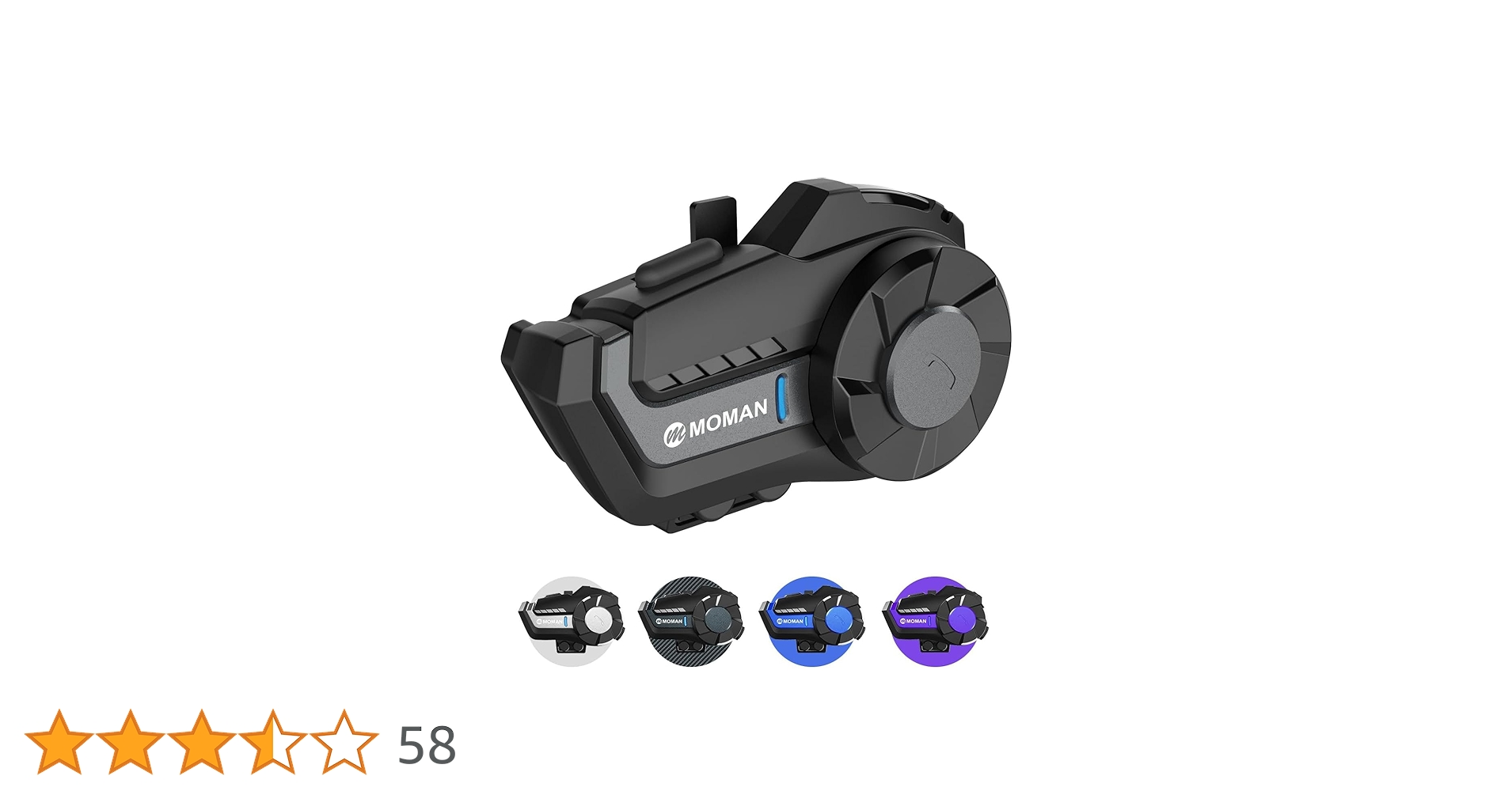 Amazon | バイク インカム, Moman(モーマン) H2 Pro 1台 ヘッド